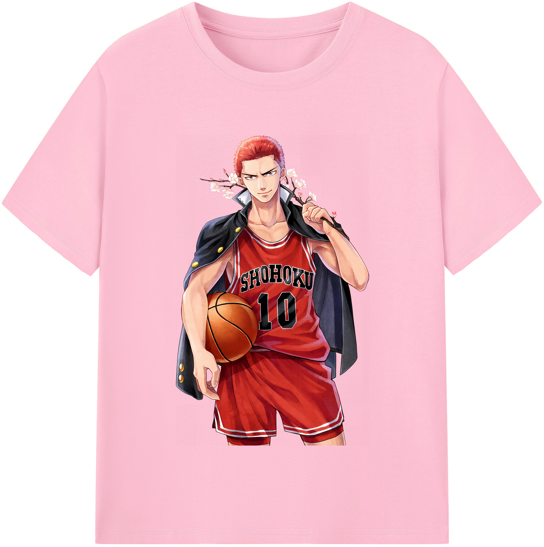 SLAM DUNK／スラムダンク 綿100％半袖Tシャツ（フロントプリント）