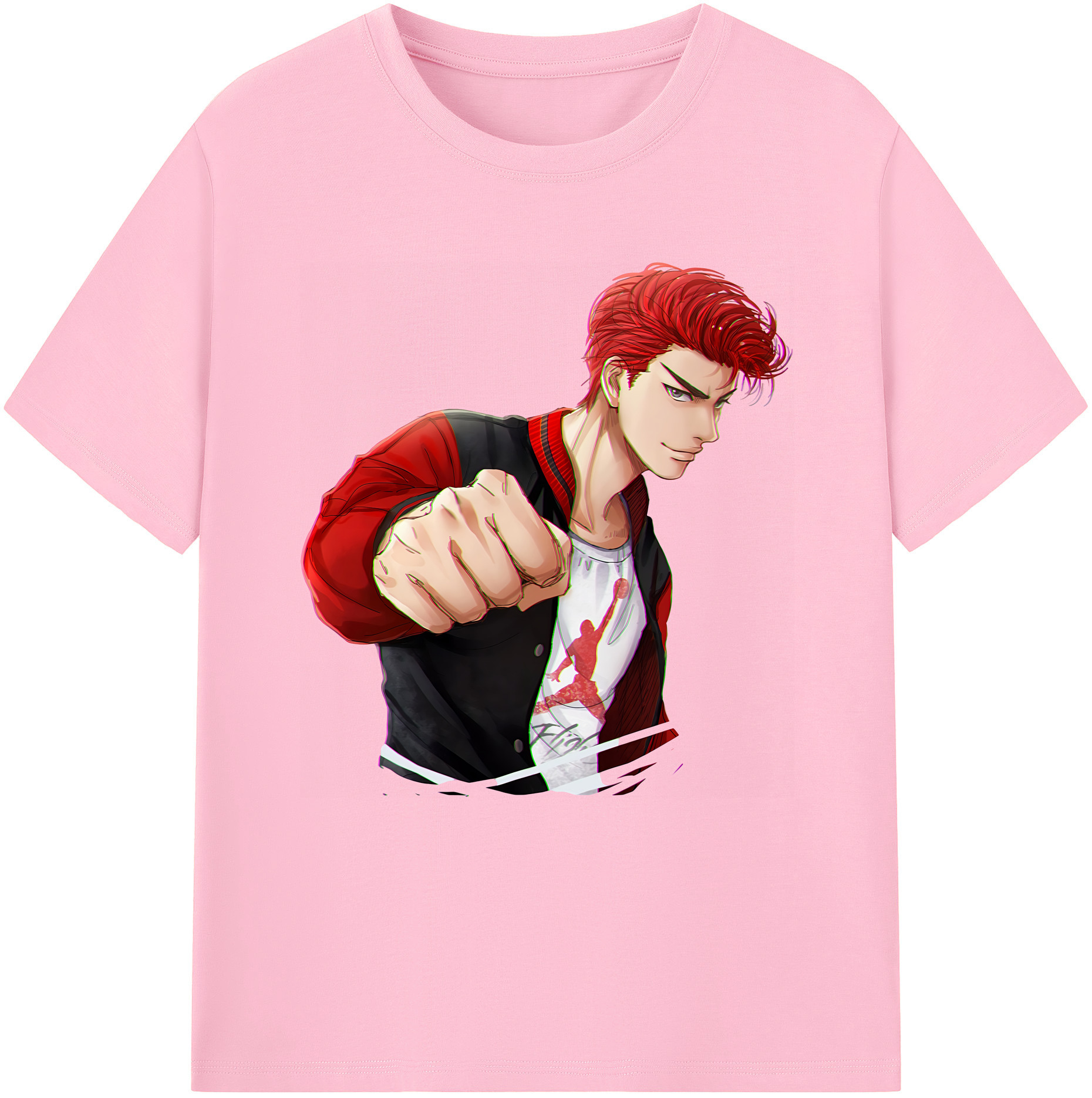 SLAM DUNK／スラムダンク 綿100％半袖Tシャツ（フロントプリント）