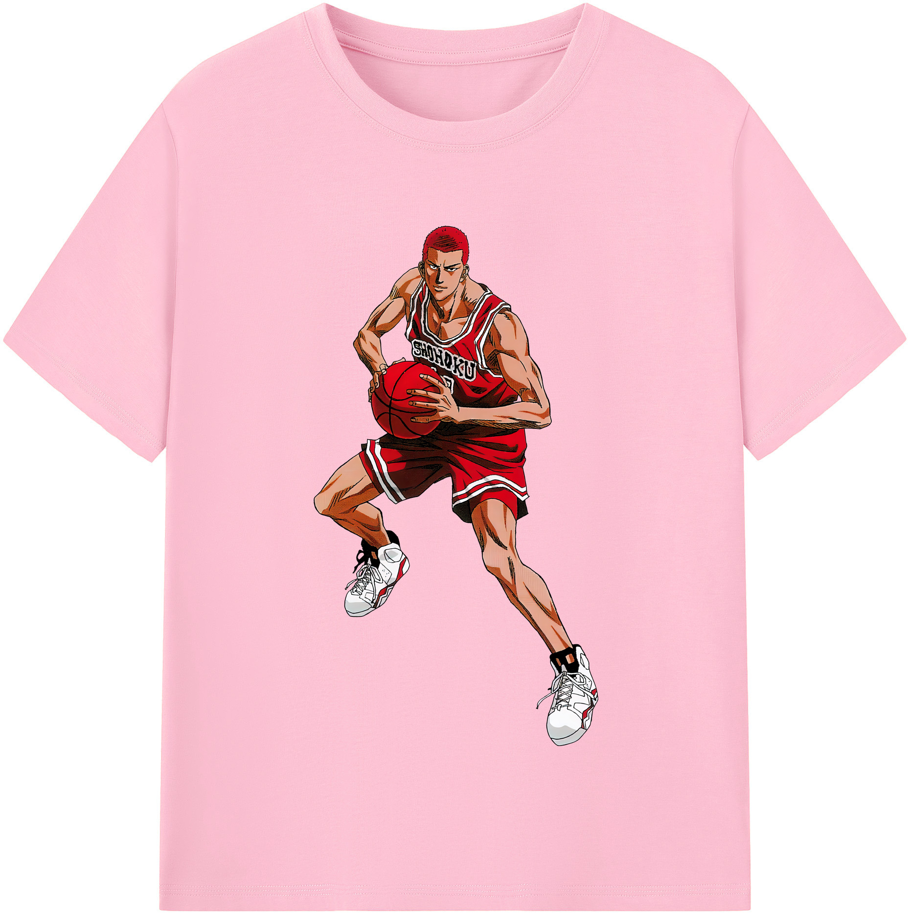 SLAM DUNK／スラムダンク 綿100％半袖Tシャツ（フロントプリント）
