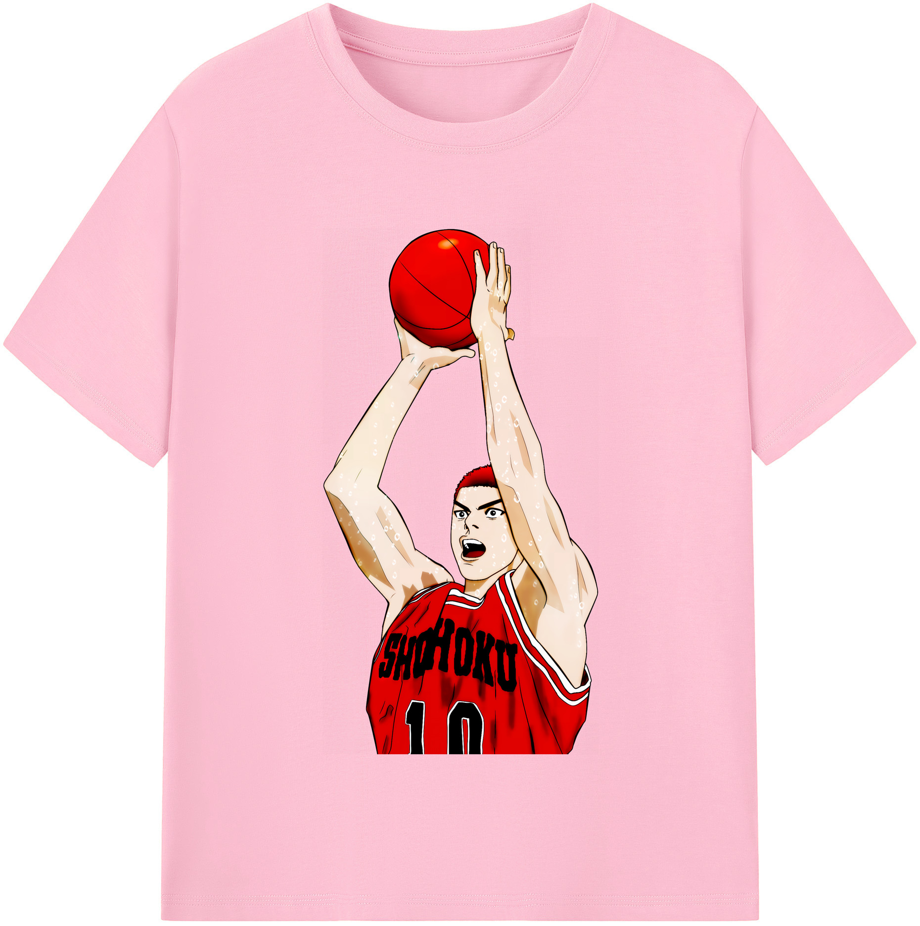SLAM DUNK／スラムダンク 綿100％半袖Tシャツ（フロントプリント）