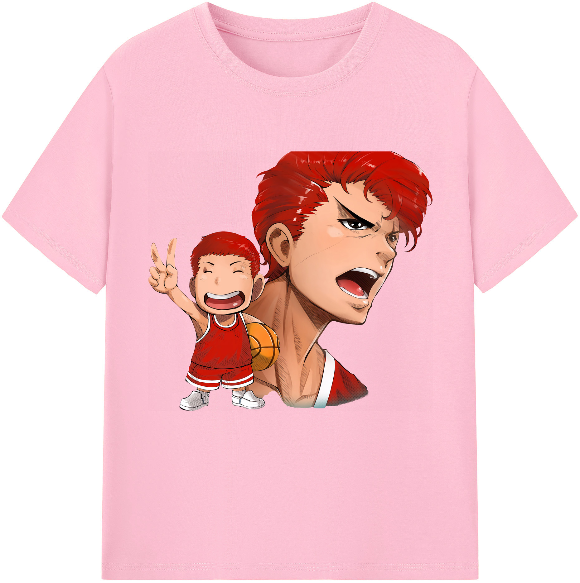 SLAM DUNK／スラムダンク 綿100％半袖Tシャツ（フロントプリント）