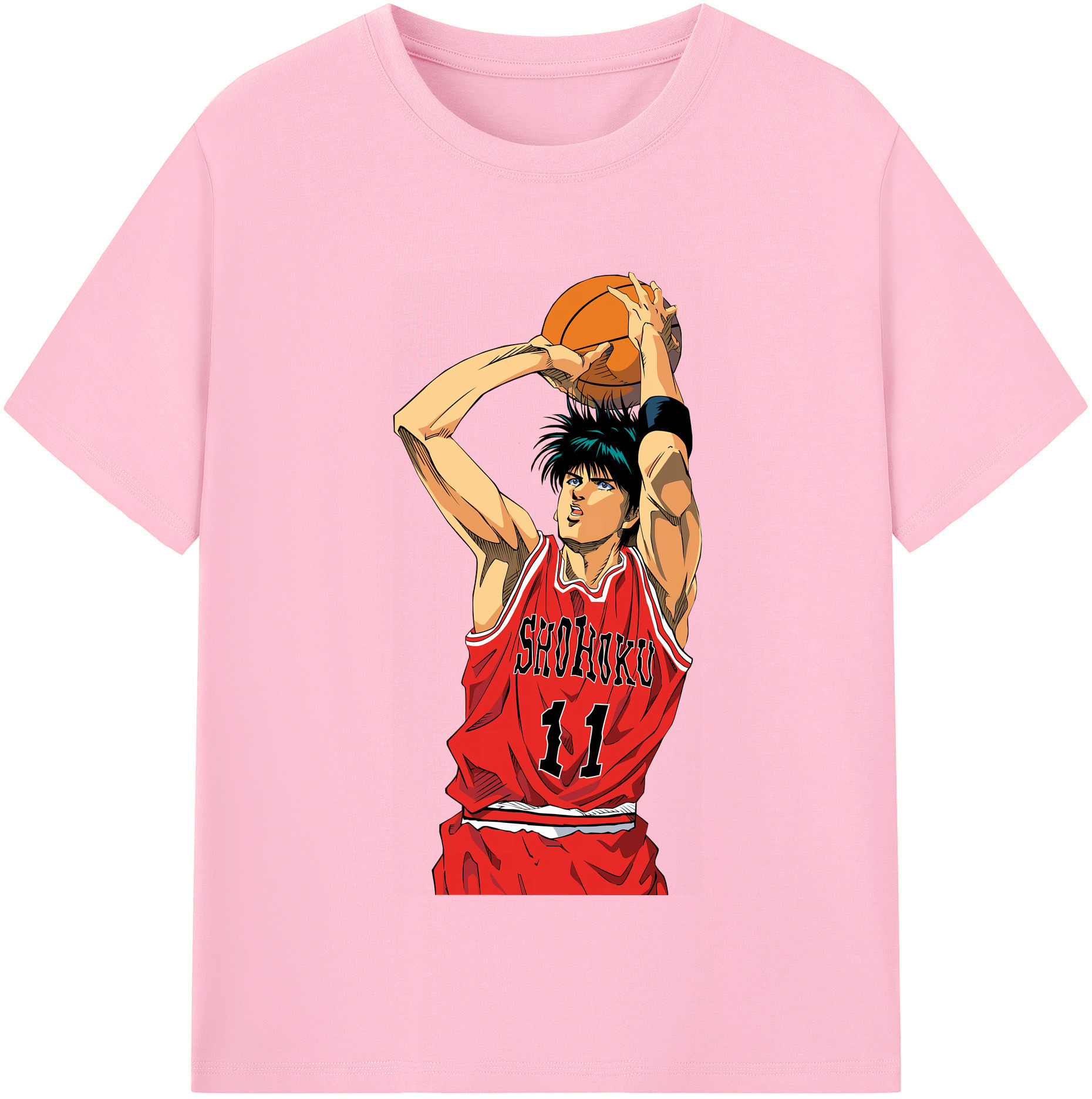 SLAM DUNK／スラムダンク 綿100％半袖Tシャツ（フロントプリント）