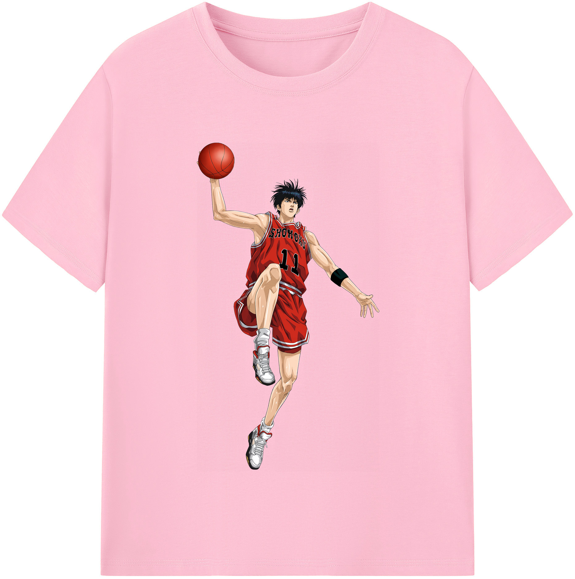 SLAM DUNK／スラムダンク 綿100％半袖Tシャツ（フロントプリント）
