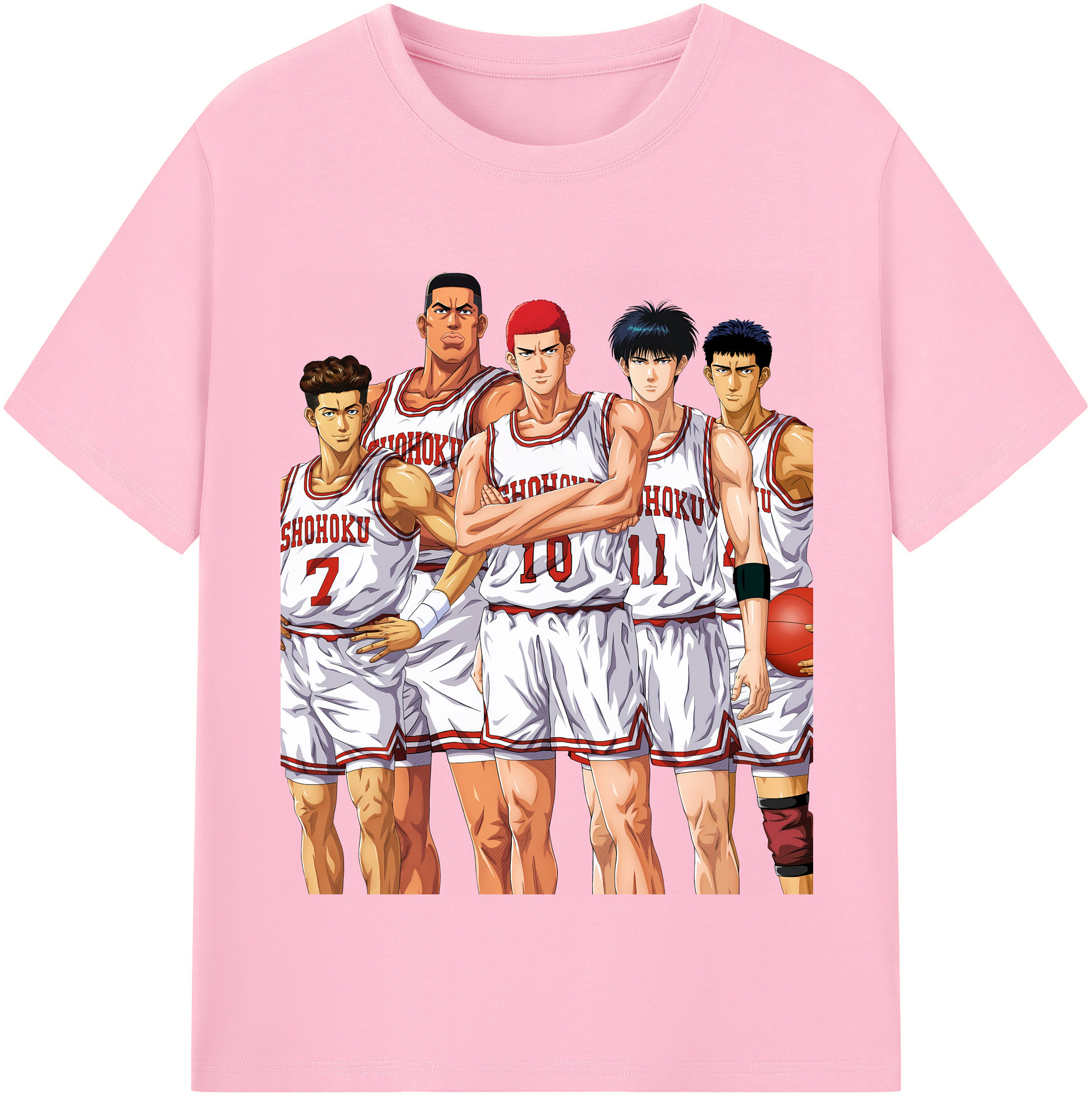 SLAM DUNK／スラムダンク 綿100％半袖Tシャツ（フロントプリント）