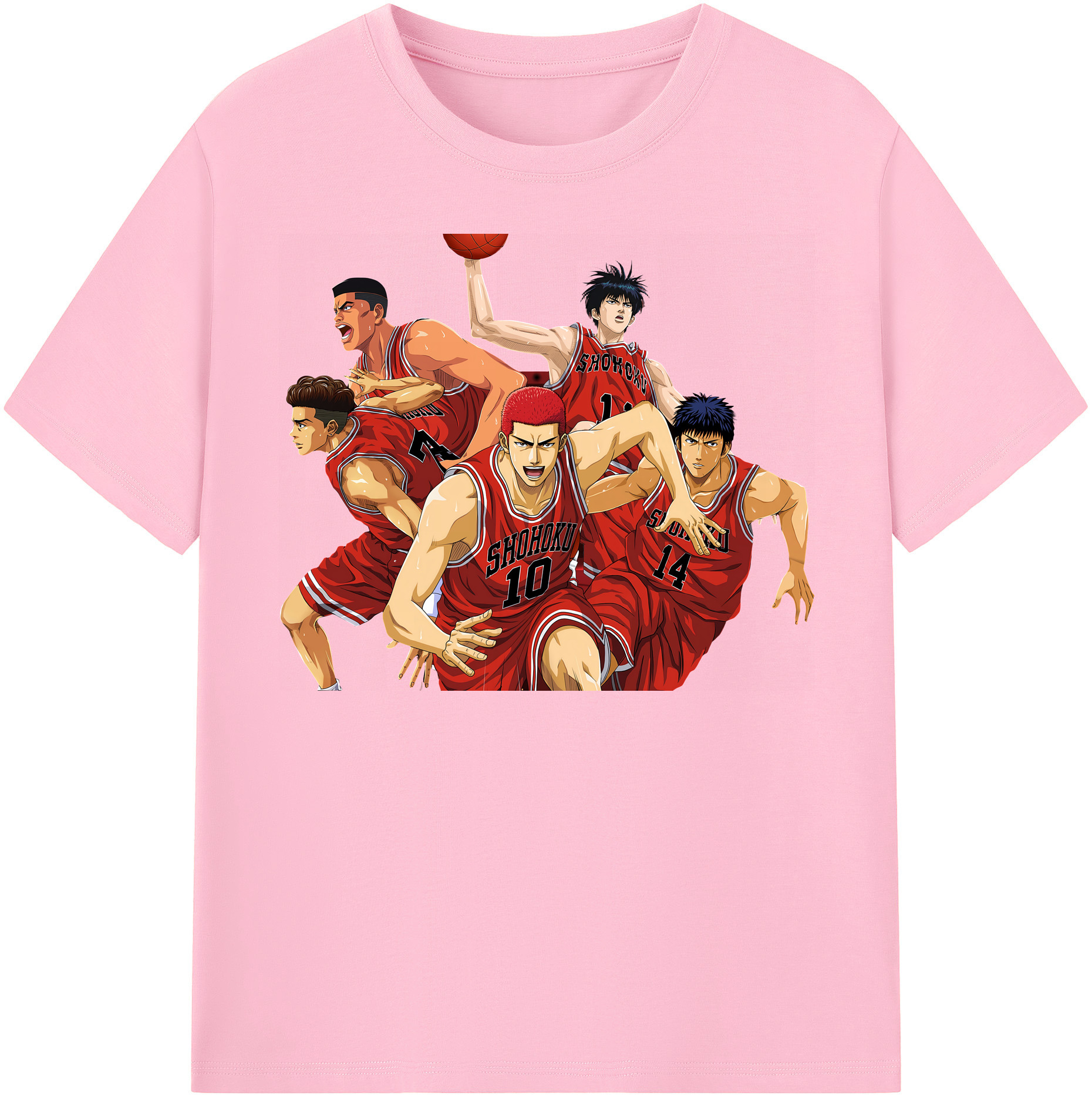 SLAM DUNK／スラムダンク 綿100％半袖Tシャツ（フロントプリント）