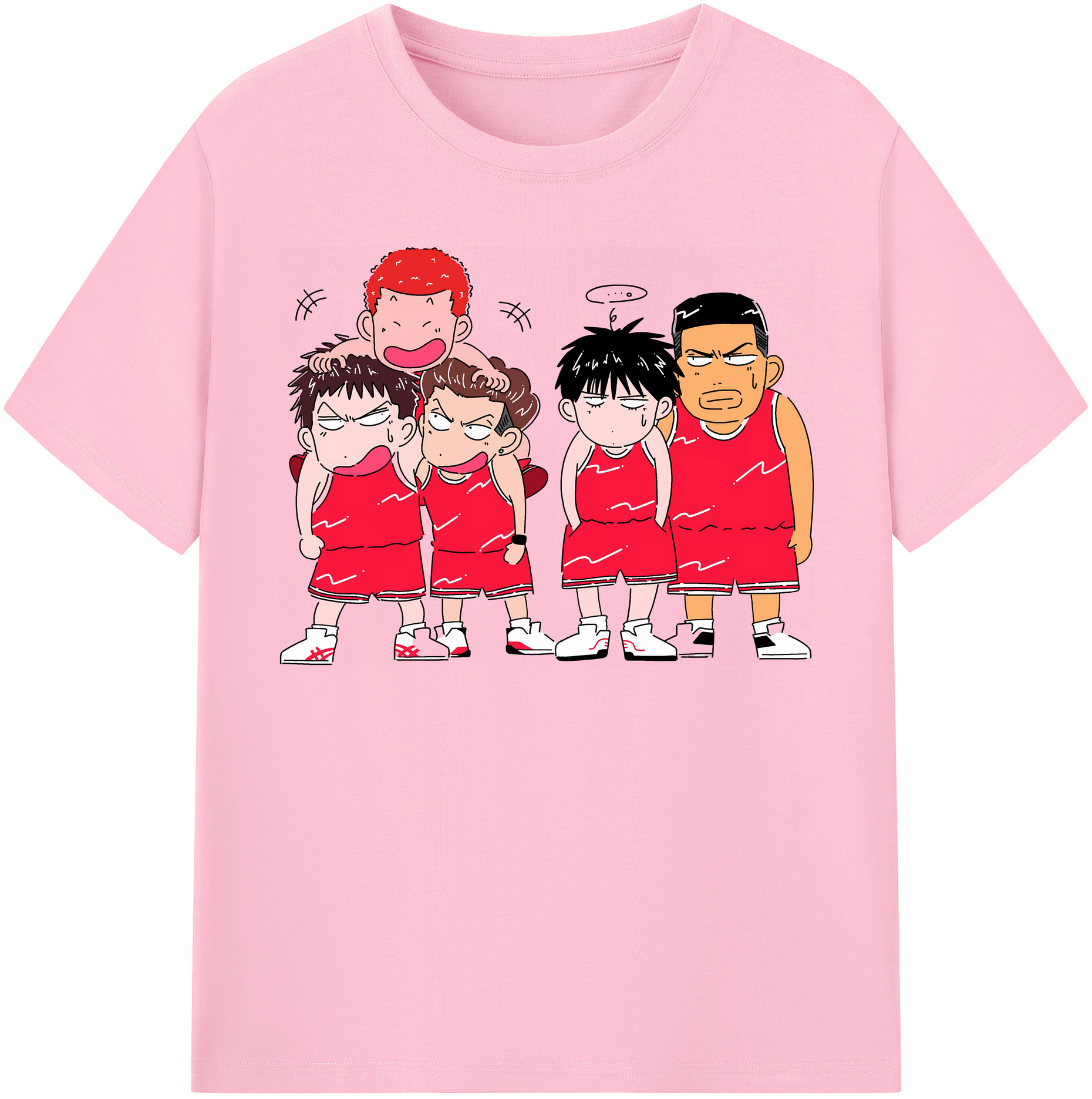 SLAM DUNK／スラムダンク 綿100％半袖Tシャツ（フロントプリント）