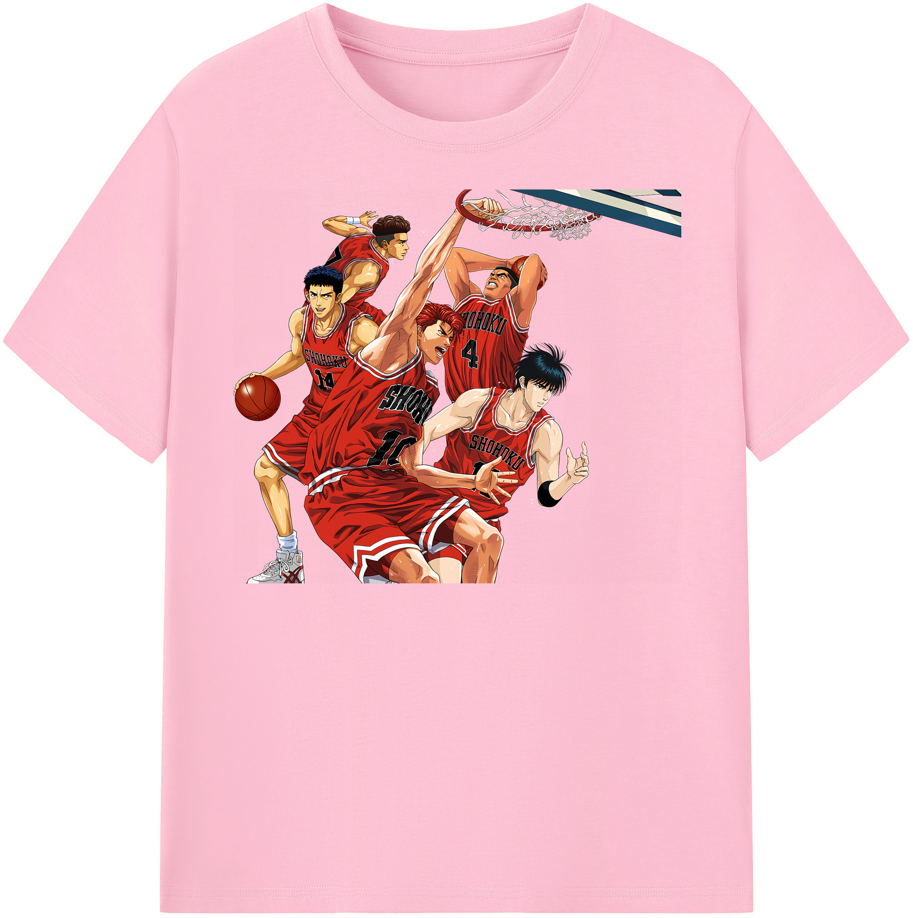 SLAM DUNK／スラムダンク 綿100％半袖Tシャツ（フロントプリント）