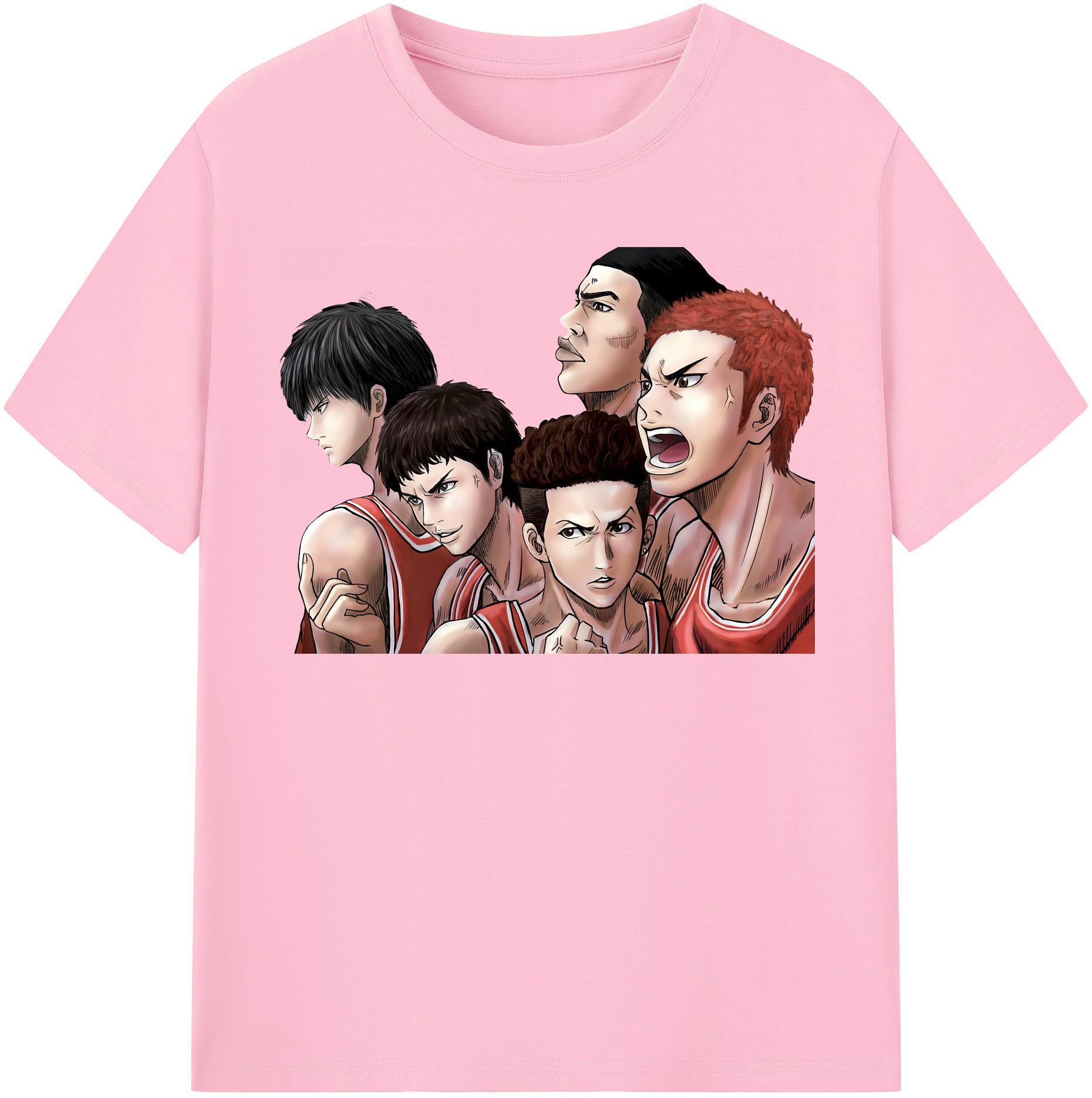 SLAM DUNK／スラムダンク 綿100％半袖Tシャツ（フロントプリント）