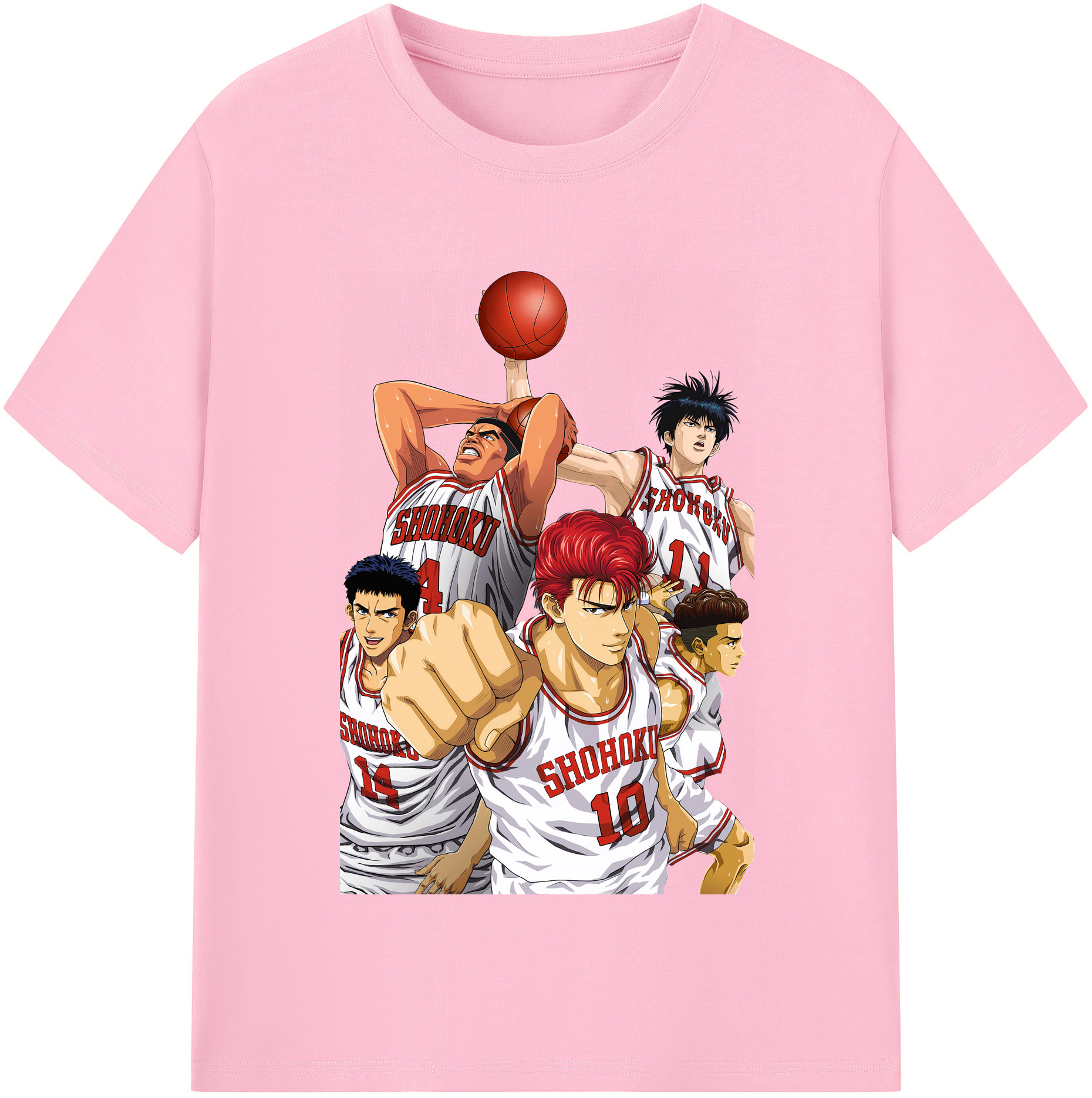 SLAM DUNK／スラムダンク 綿100％半袖Tシャツ（フロントプリント）