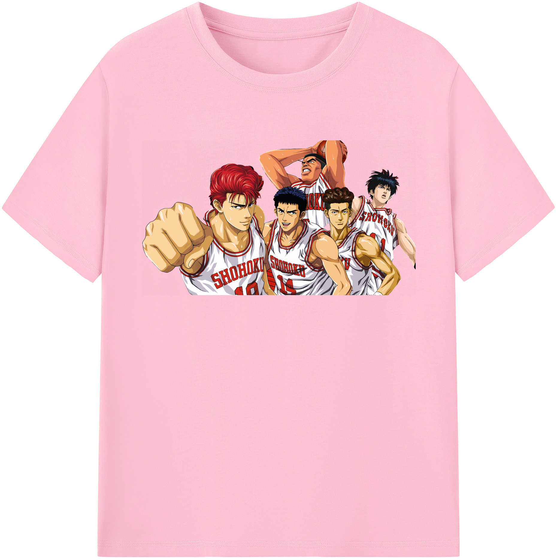 SLAM DUNK／スラムダンク 綿100％半袖Tシャツ（フロントプリント）