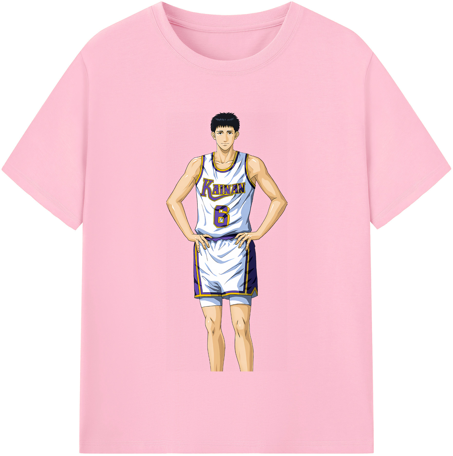 SLAM DUNK／スラムダンク 綿100％半袖Tシャツ（フロントプリント）