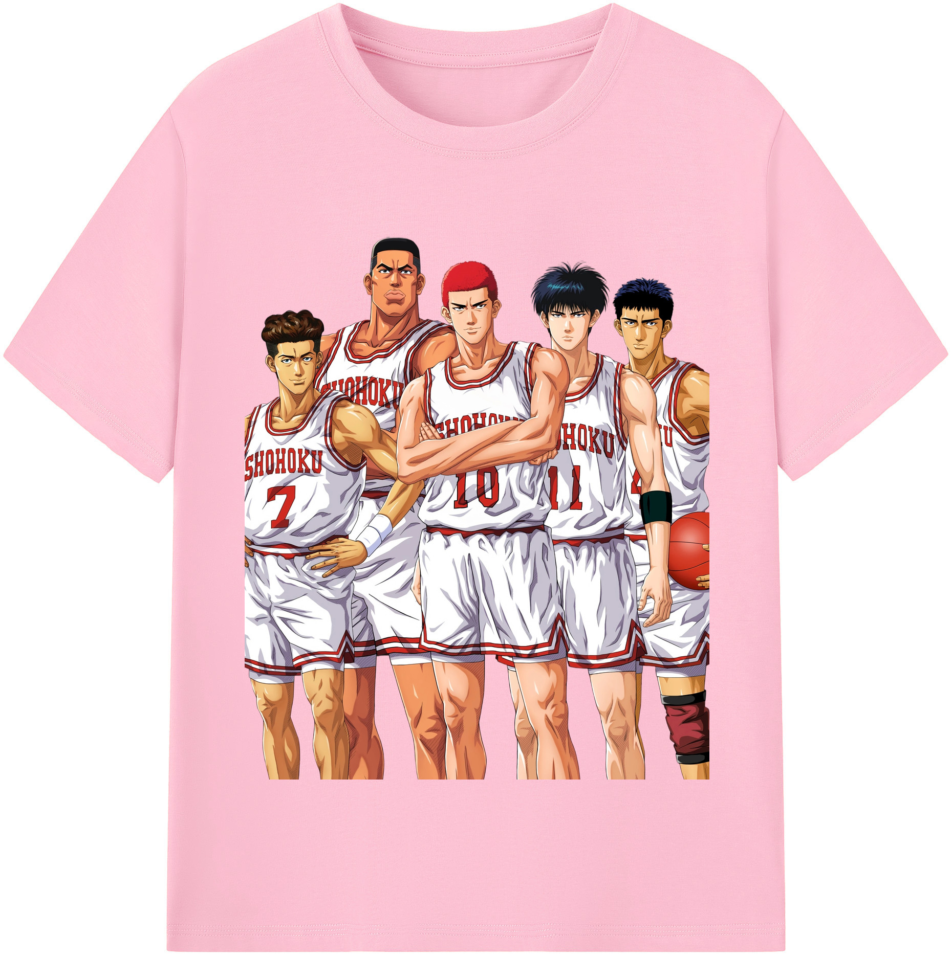 SLAM DUNK／スラムダンク 綿100％半袖Tシャツ（フロントプリント）