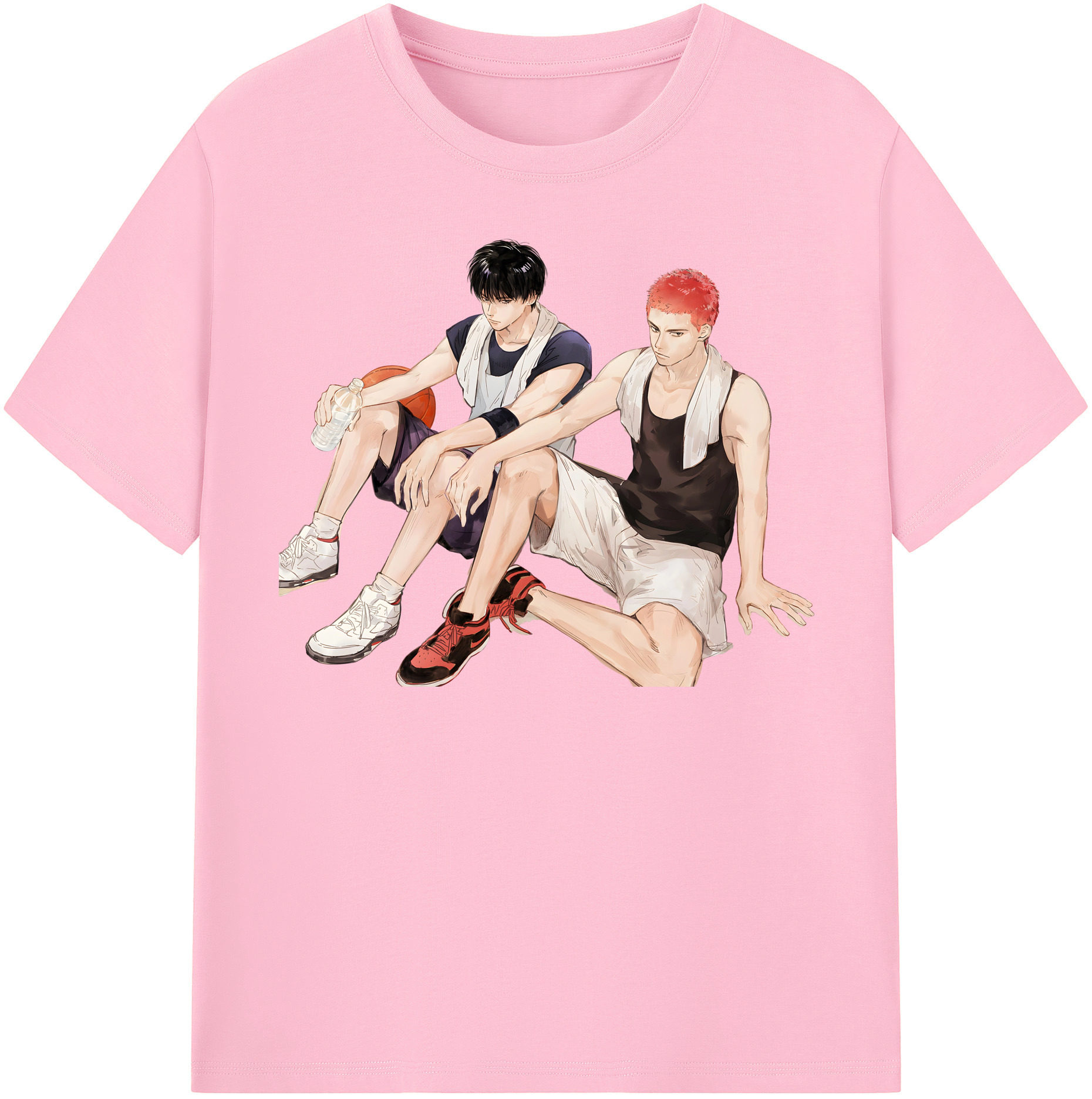 SLAM DUNK／スラムダンク 綿100％半袖Tシャツ（フロントプリント）