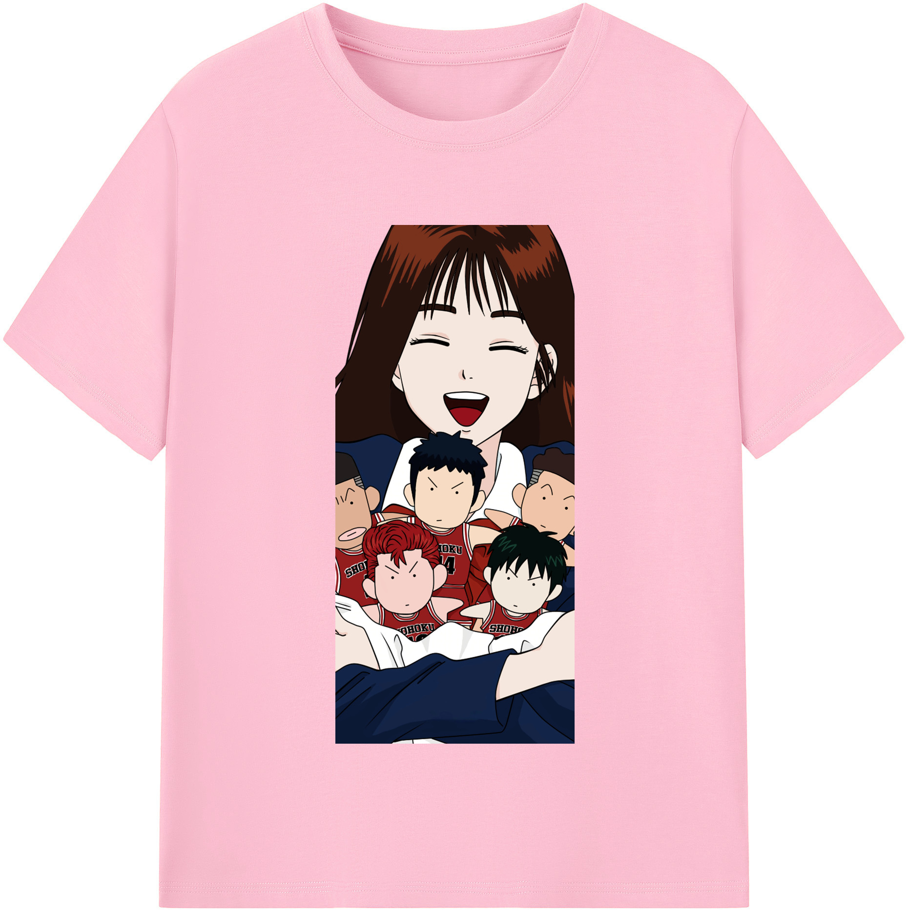 SLAM DUNK／スラムダンク 綿100％半袖Tシャツ（フロントプリント）