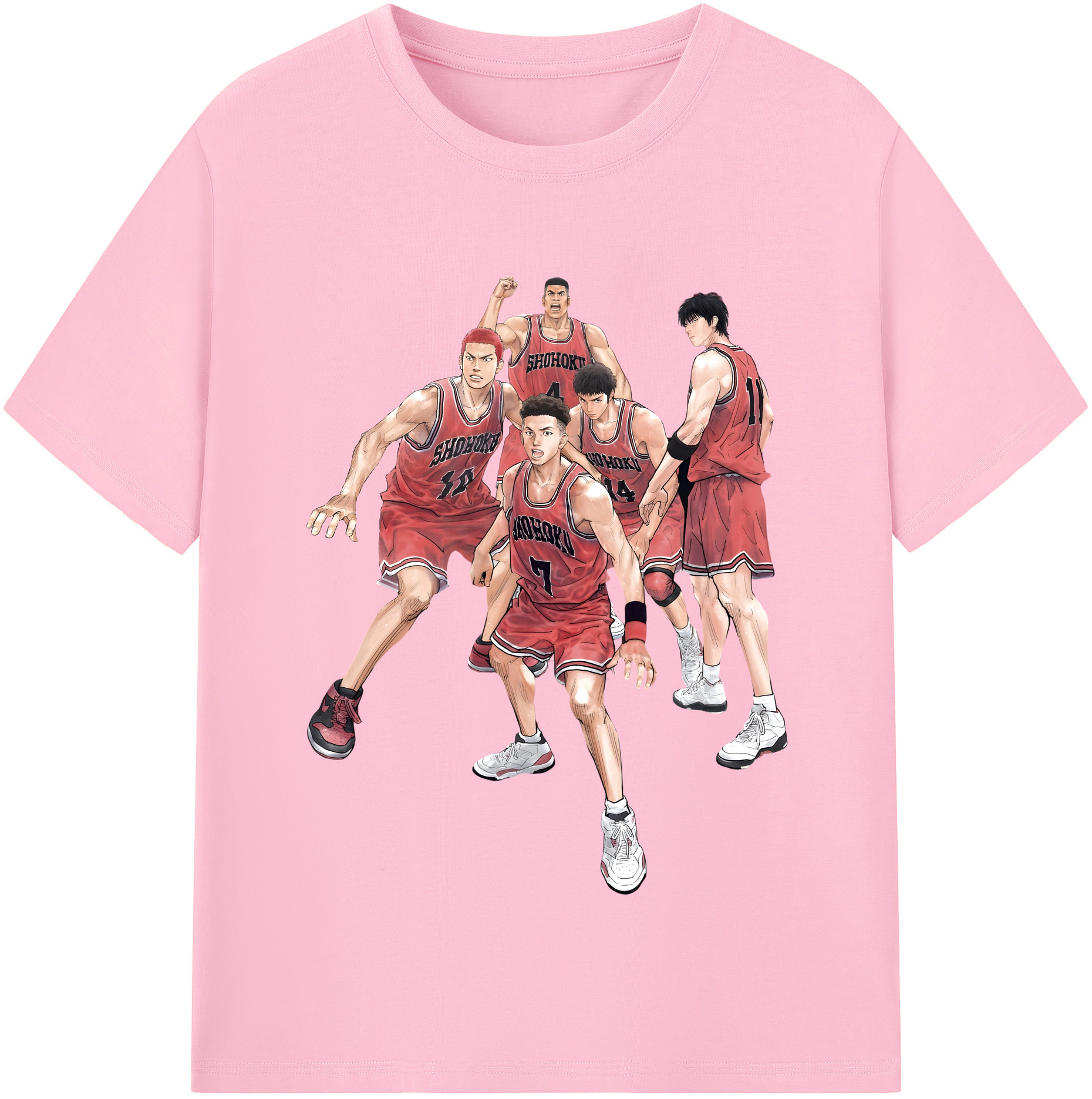 SLAM DUNK／スラムダンク 綿100％半袖Tシャツ（フロントプリント）