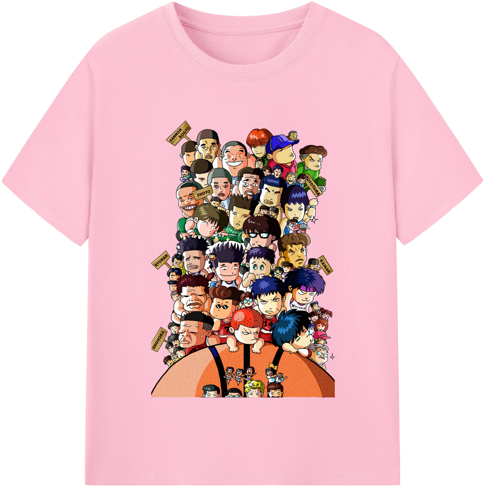 SLAM DUNK／スラムダンク 綿100％半袖Tシャツ（フロントプリント）