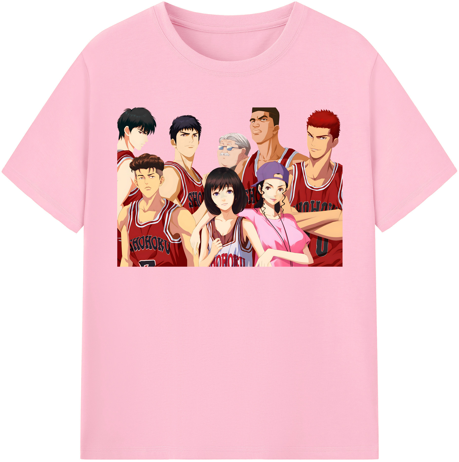 SLAM DUNK／スラムダンク 綿100％半袖Tシャツ（フロントプリント）