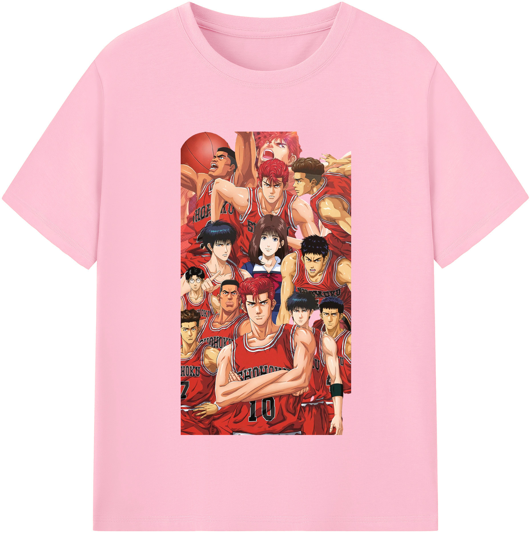 SLAM DUNK／スラムダンク 綿100％半袖Tシャツ（フロントプリント）