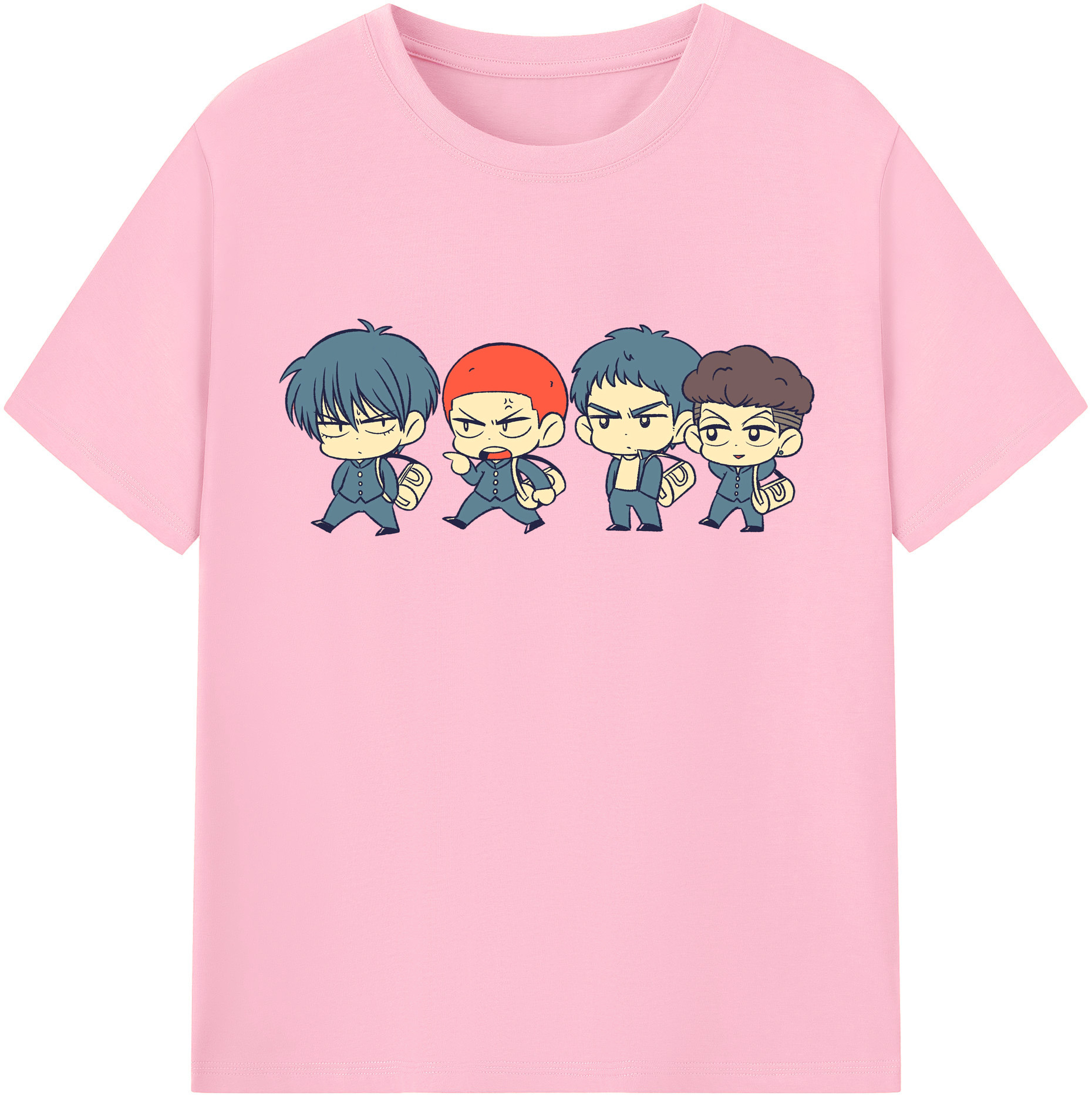 SLAM DUNK／スラムダンク 綿100％半袖Tシャツ（フロントプリント）
