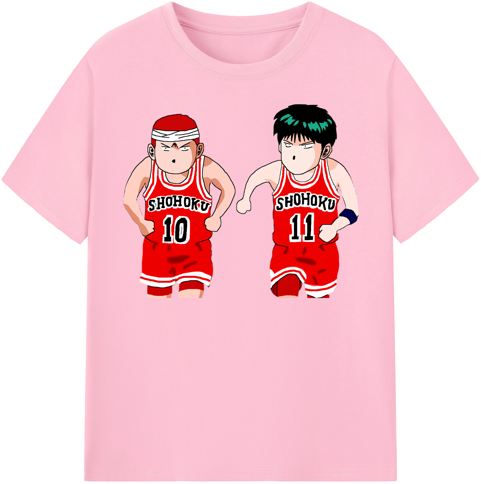 SLAM DUNK／スラムダンク 綿100％半袖Tシャツ（フロントプリント）