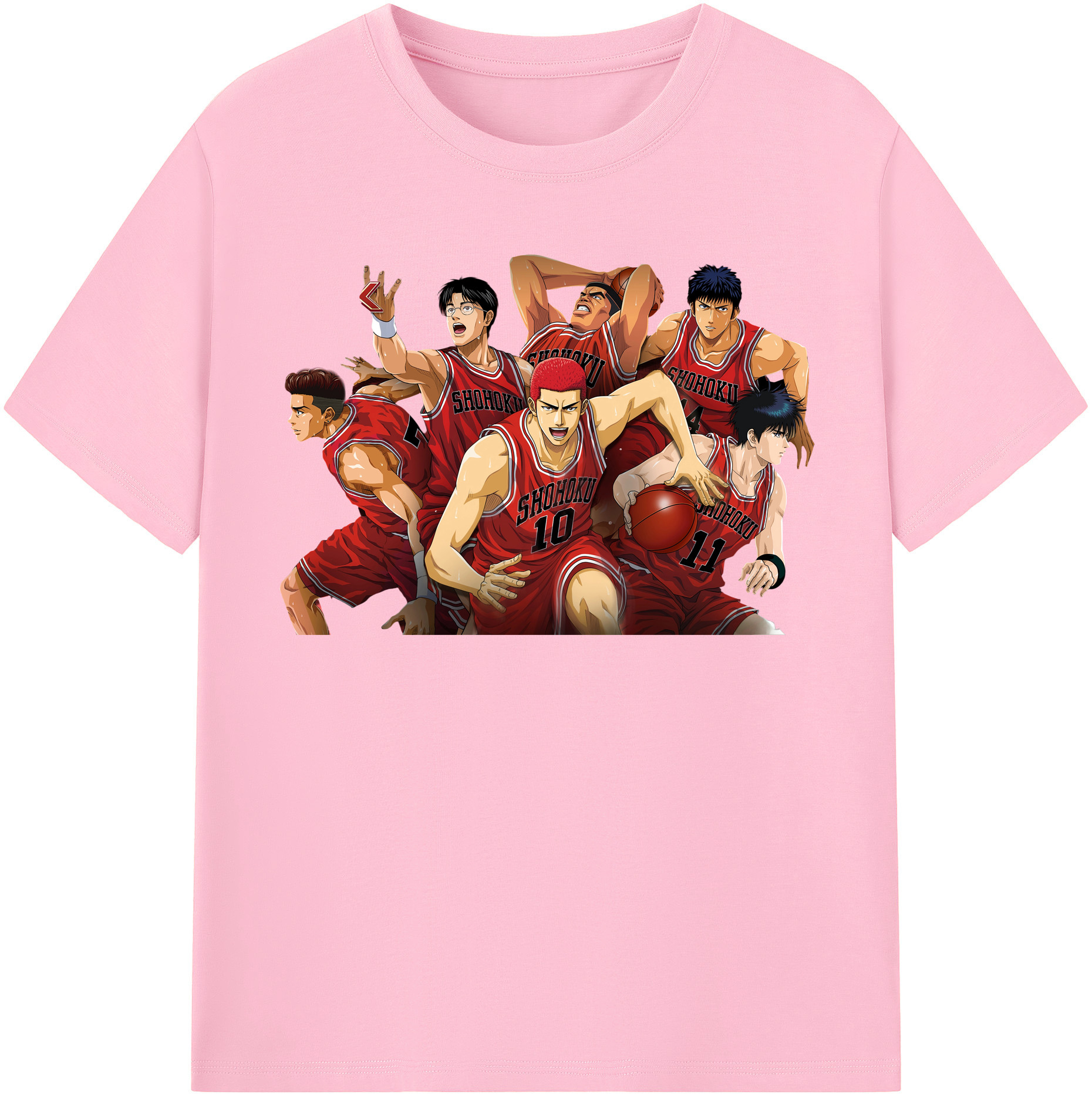 SLAM DUNK／スラムダンク 綿100％半袖Tシャツ（フロントプリント）