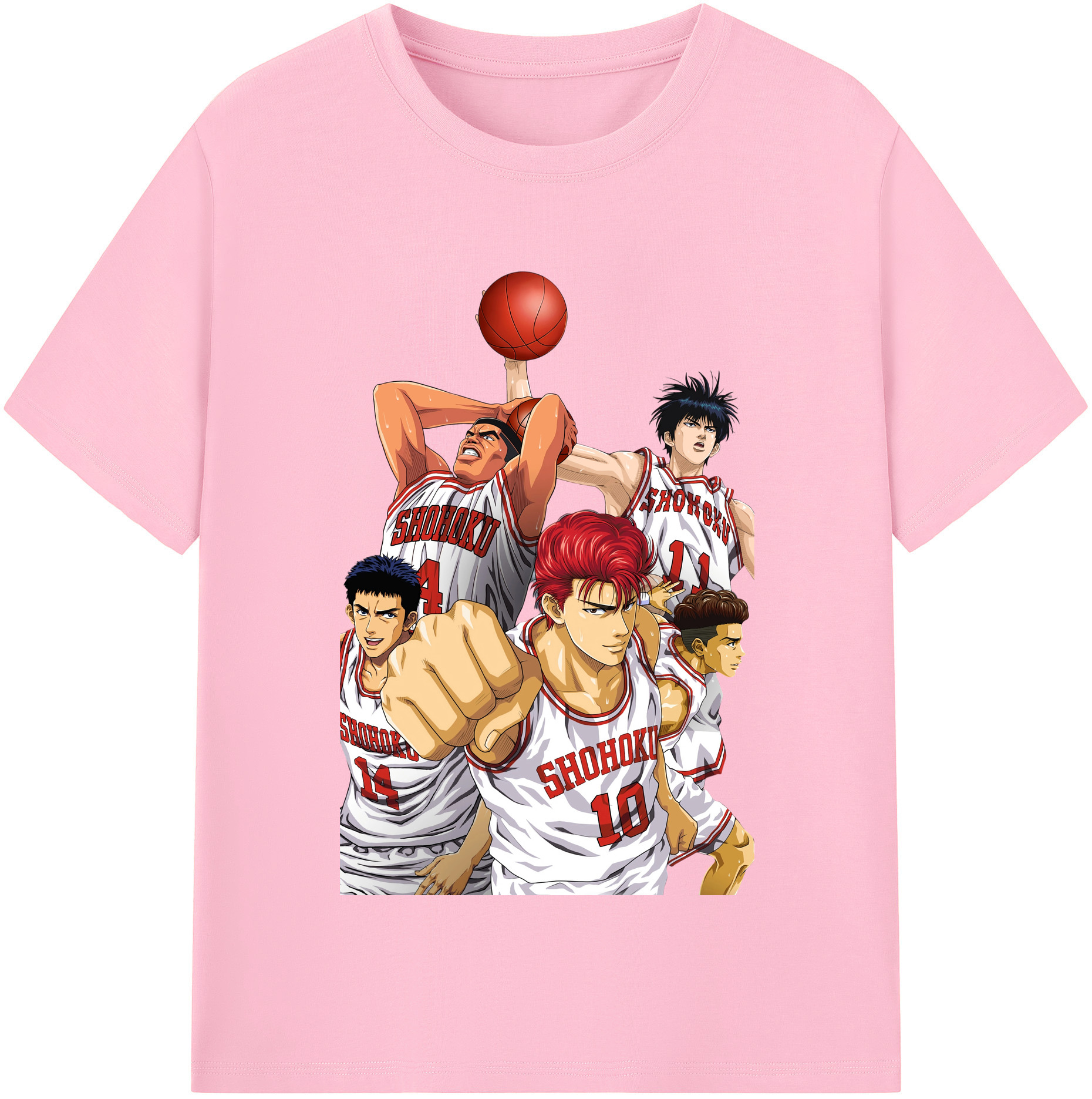 SLAM DUNK／スラムダンク 綿100％半袖Tシャツ（フロントプリント）