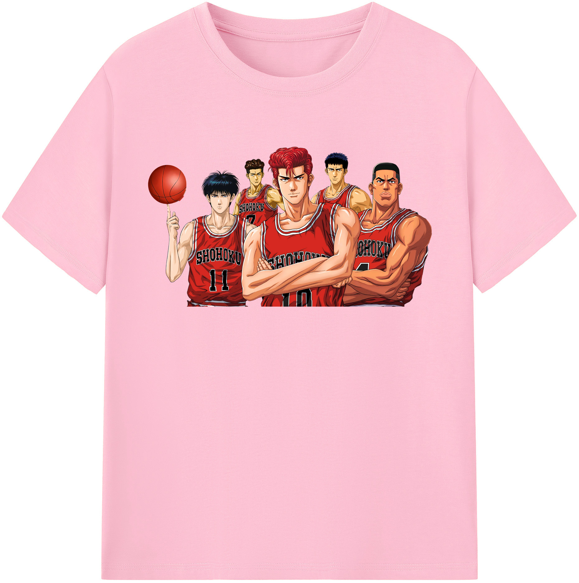 SLAM DUNK／スラムダンク 綿100％半袖Tシャツ（フロントプリント）