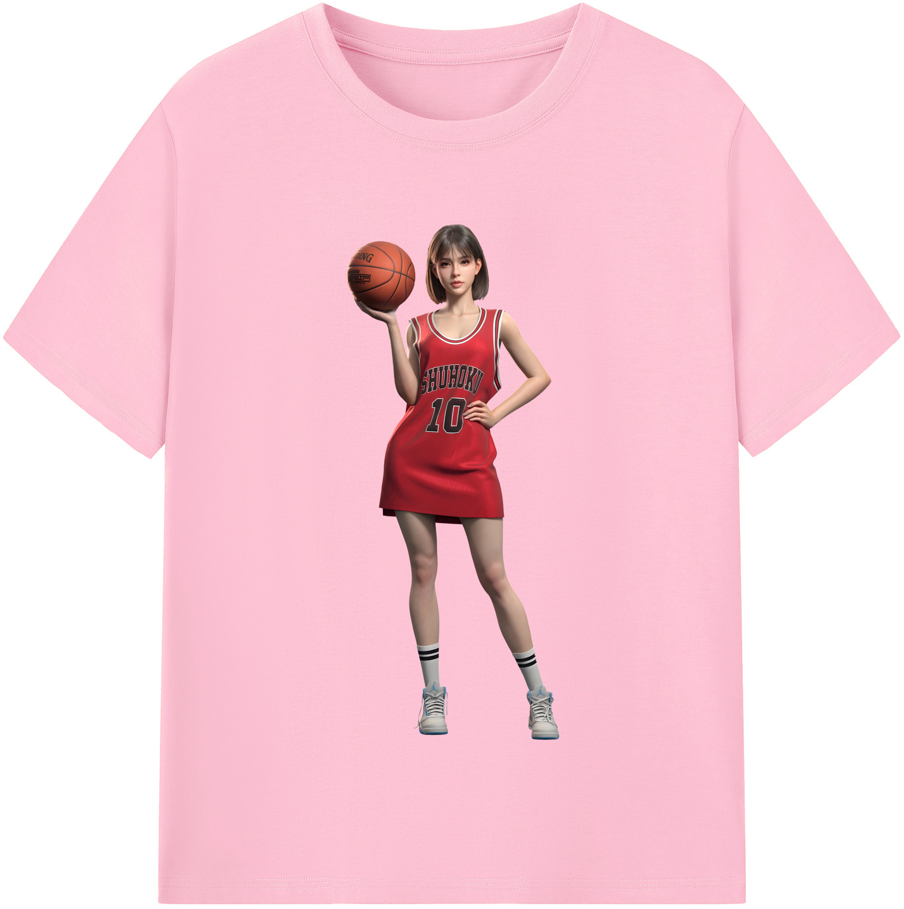 SLAM DUNK／スラムダンク 綿100％半袖Tシャツ（フロントプリント）