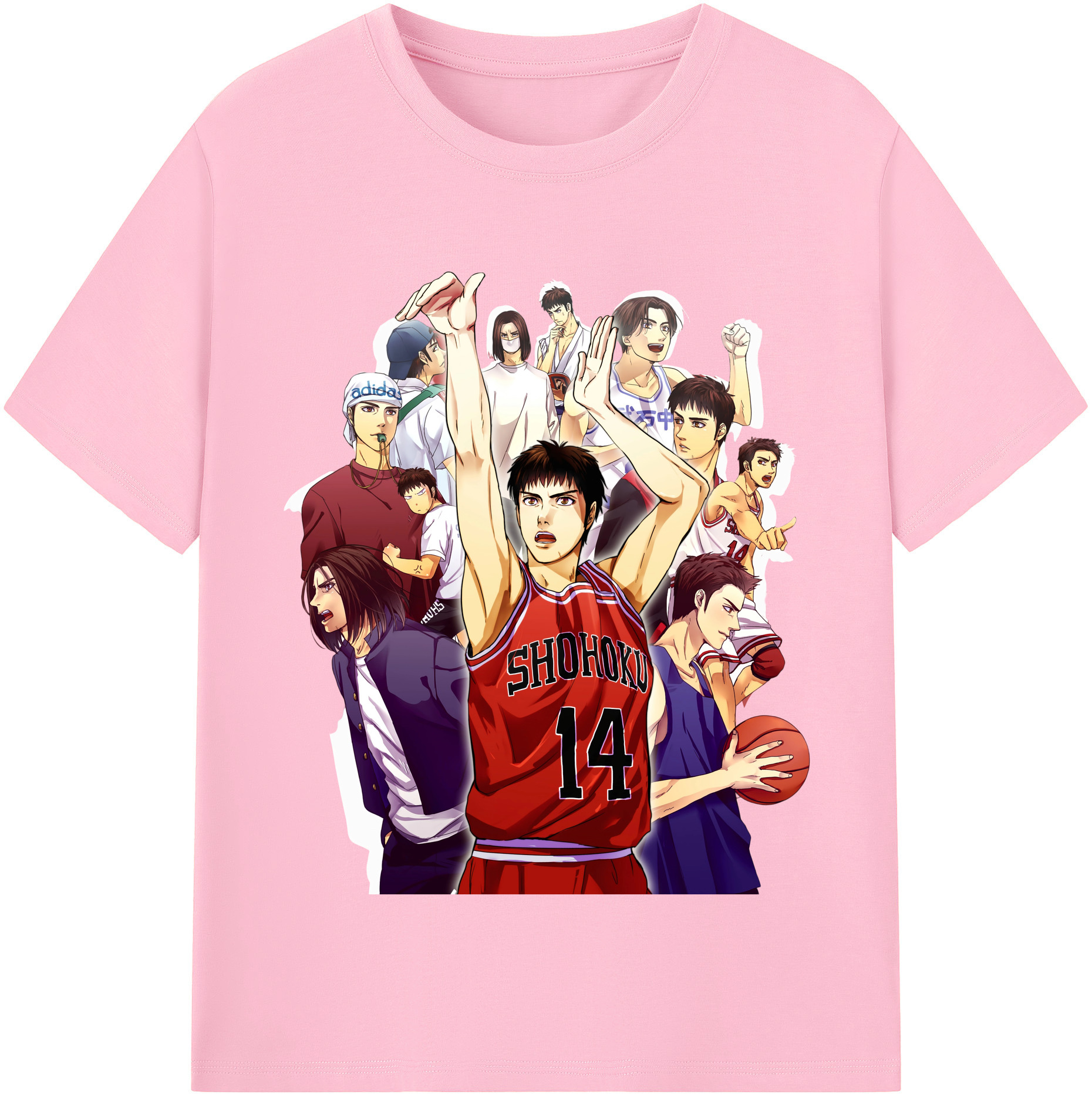 SLAM DUNK／スラムダンク 綿100％半袖Tシャツ（フロントプリント）
