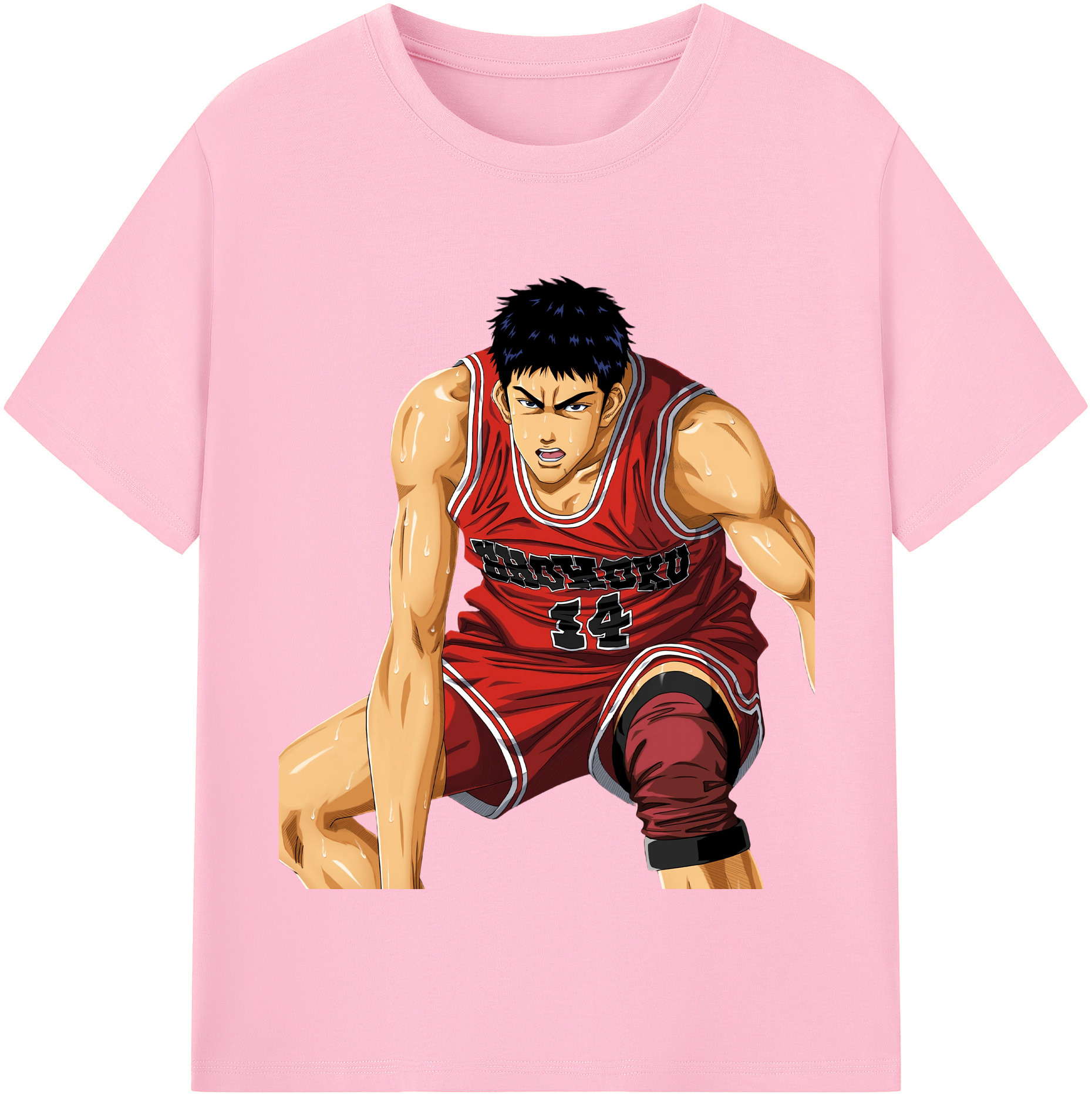 SLAM DUNK／スラムダンク 綿100％半袖Tシャツ（フロントプリント）
