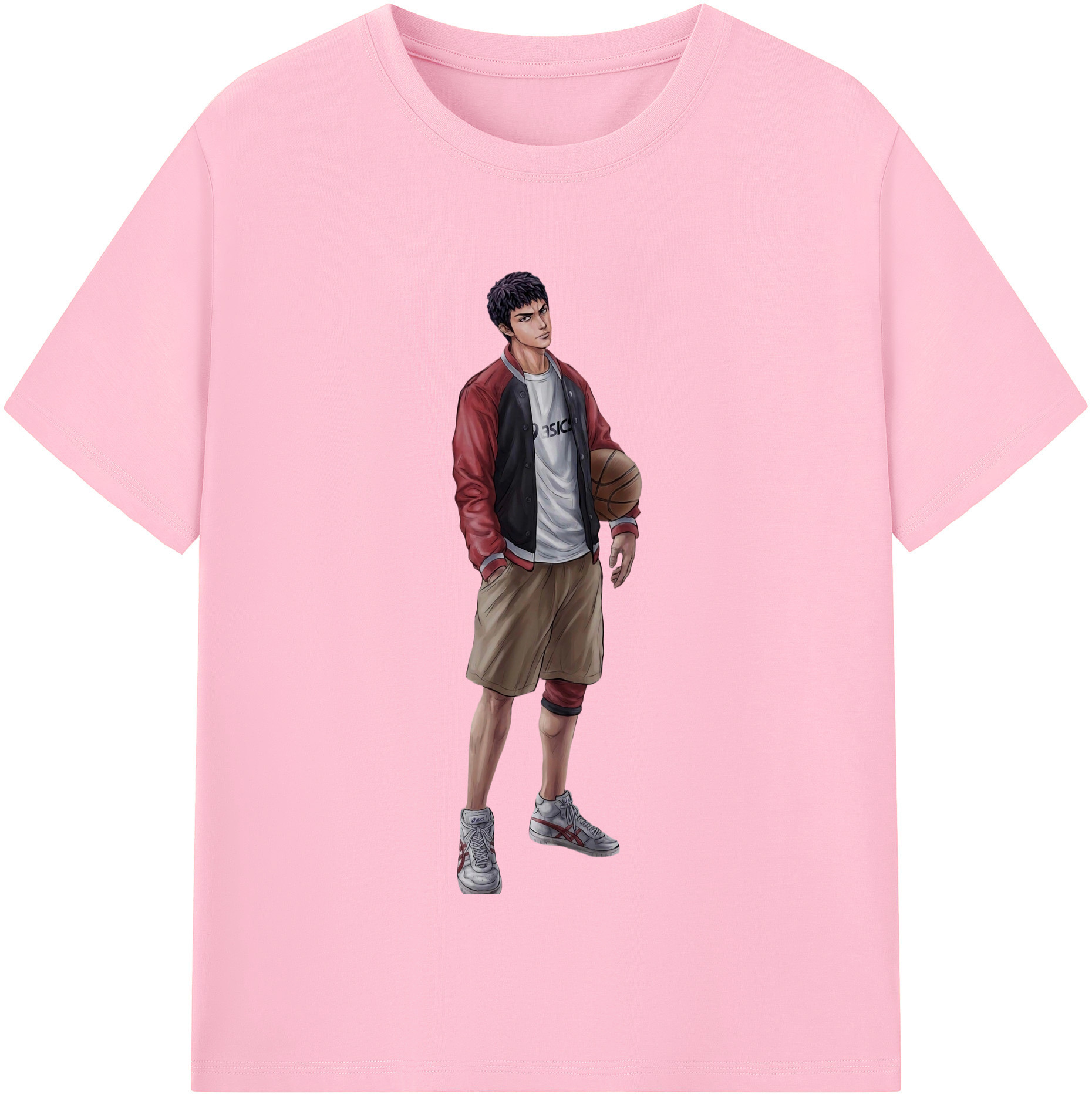 SLAM DUNK／スラムダンク 綿100％半袖Tシャツ（フロントプリント）