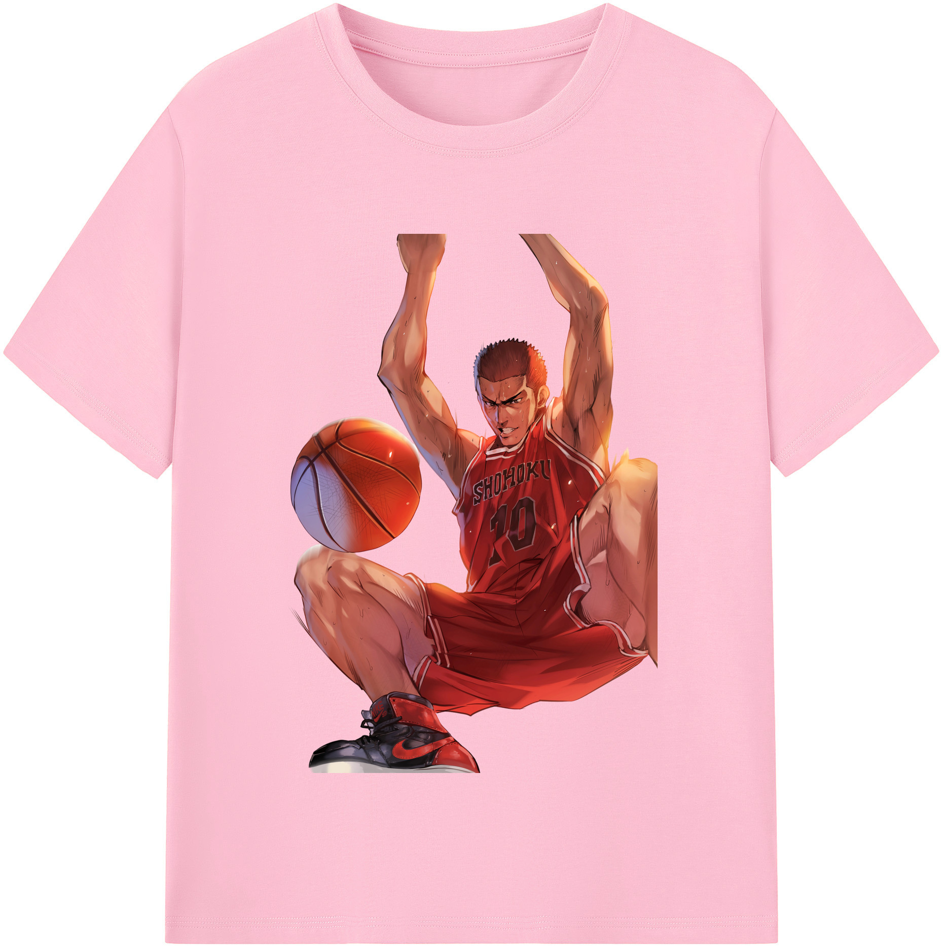 SLAM DUNK／スラムダンク 綿100％半袖Tシャツ（フロントプリント）