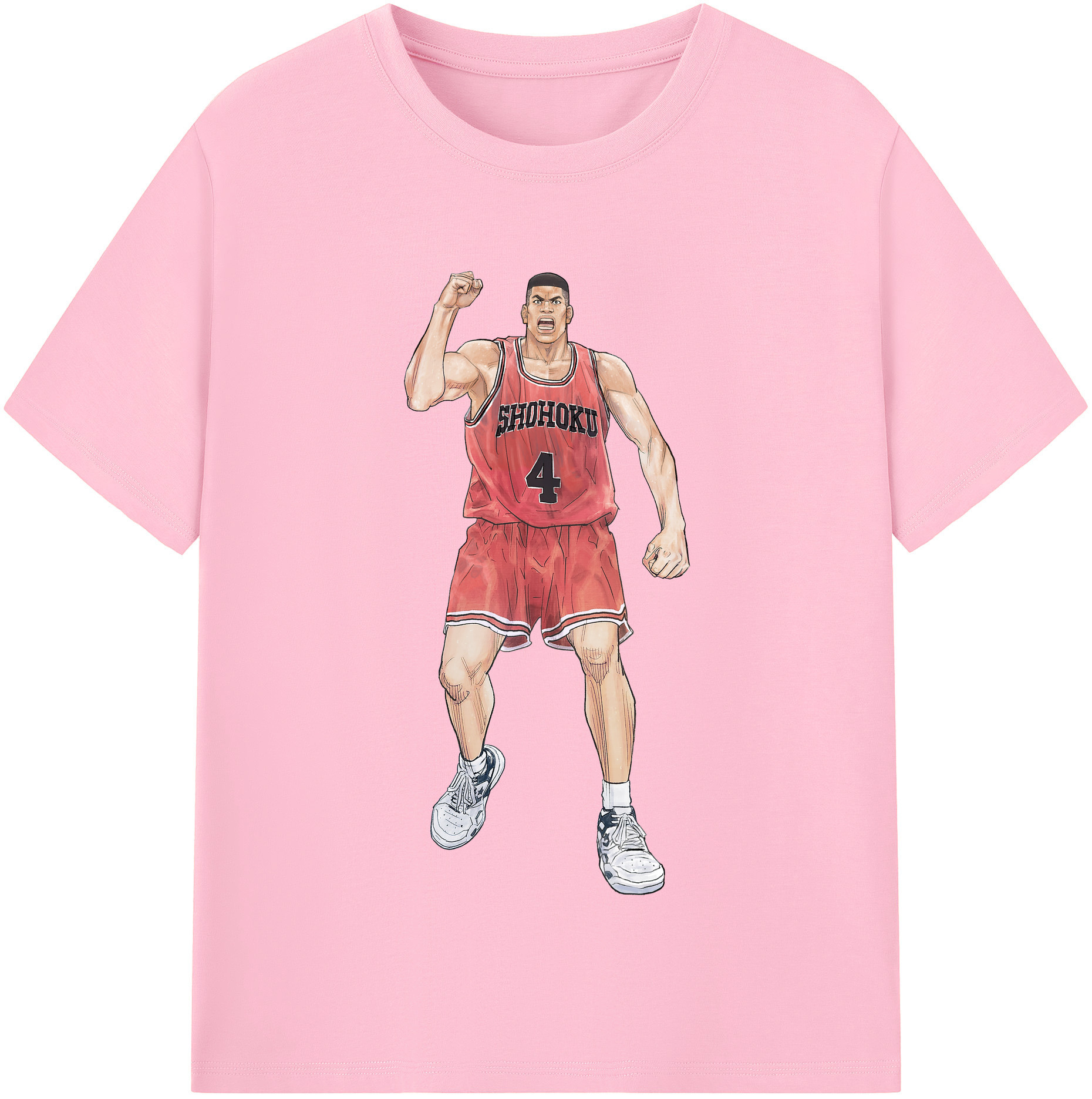 SLAM DUNK／スラムダンク 綿100％半袖Tシャツ（フロントプリント）
