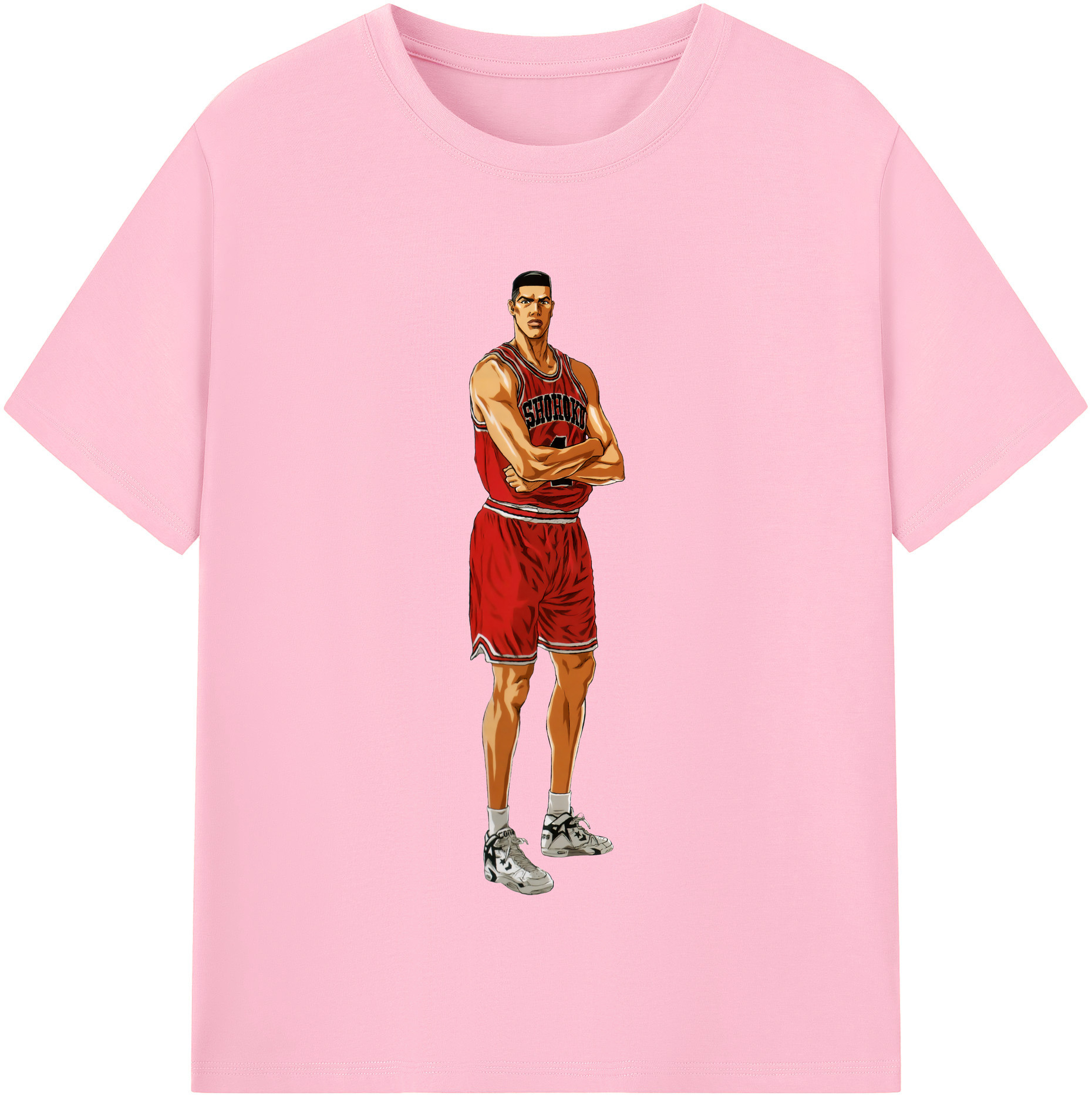 SLAM DUNK／スラムダンク 綿100％半袖Tシャツ（フロントプリント）