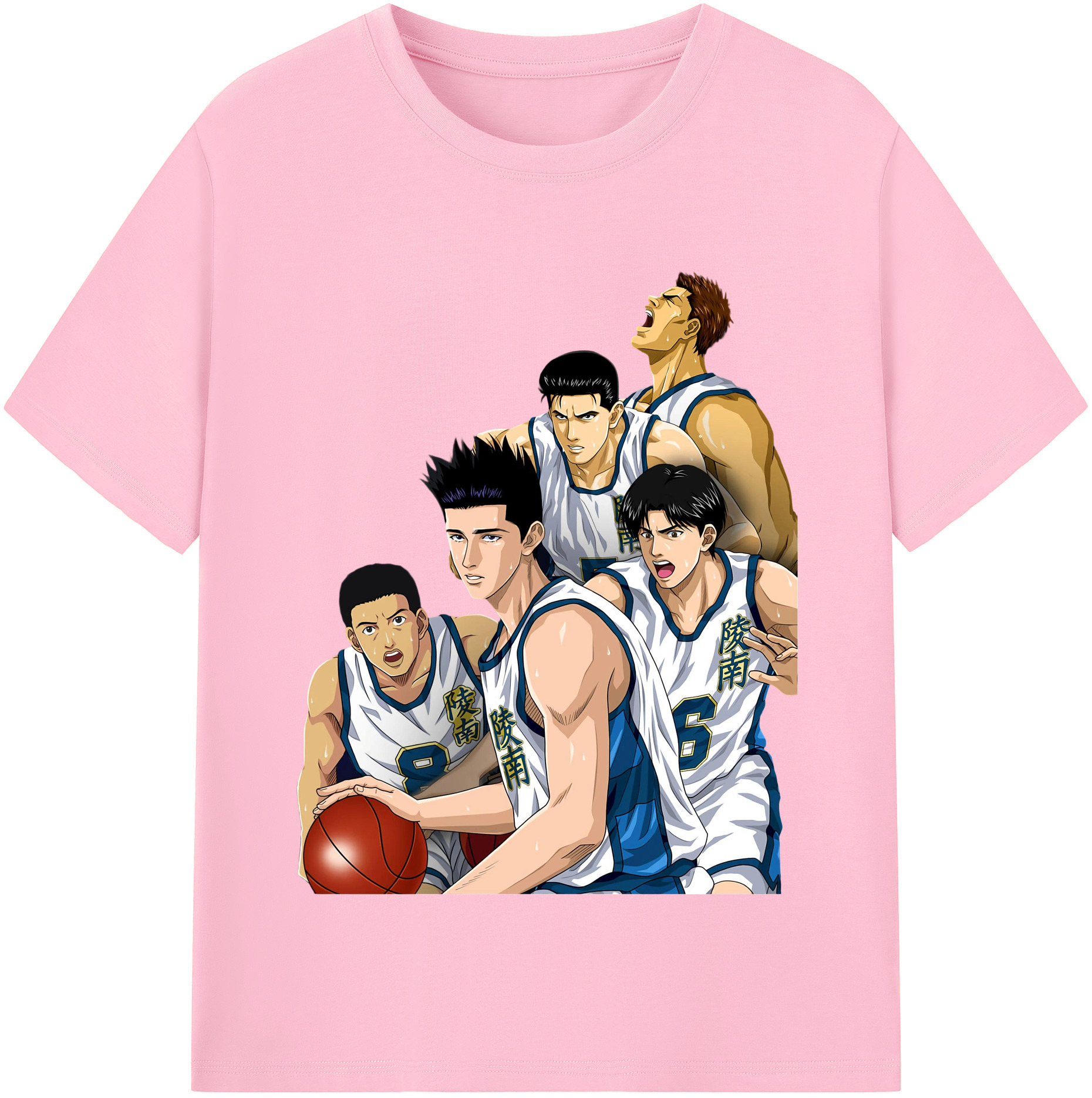 SLAM DUNK／スラムダンク 綿100％半袖Tシャツ（フロントプリント）