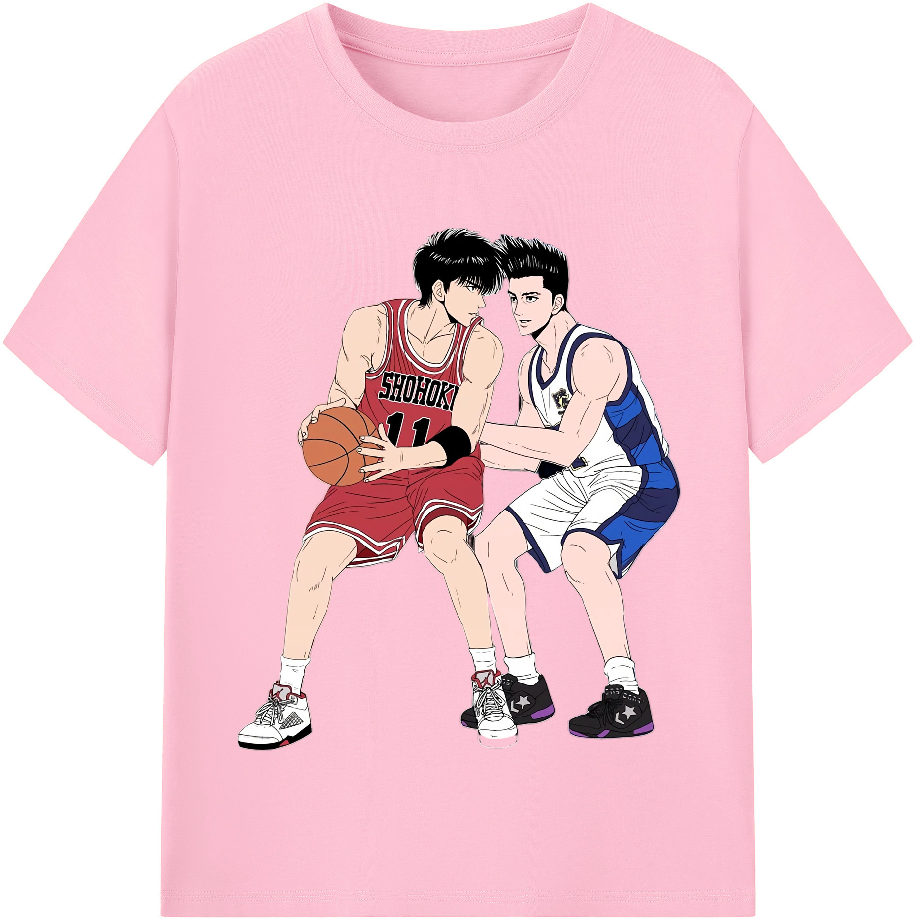 SLAM DUNK／スラムダンク 綿100％半袖Tシャツ（フロントプリント）