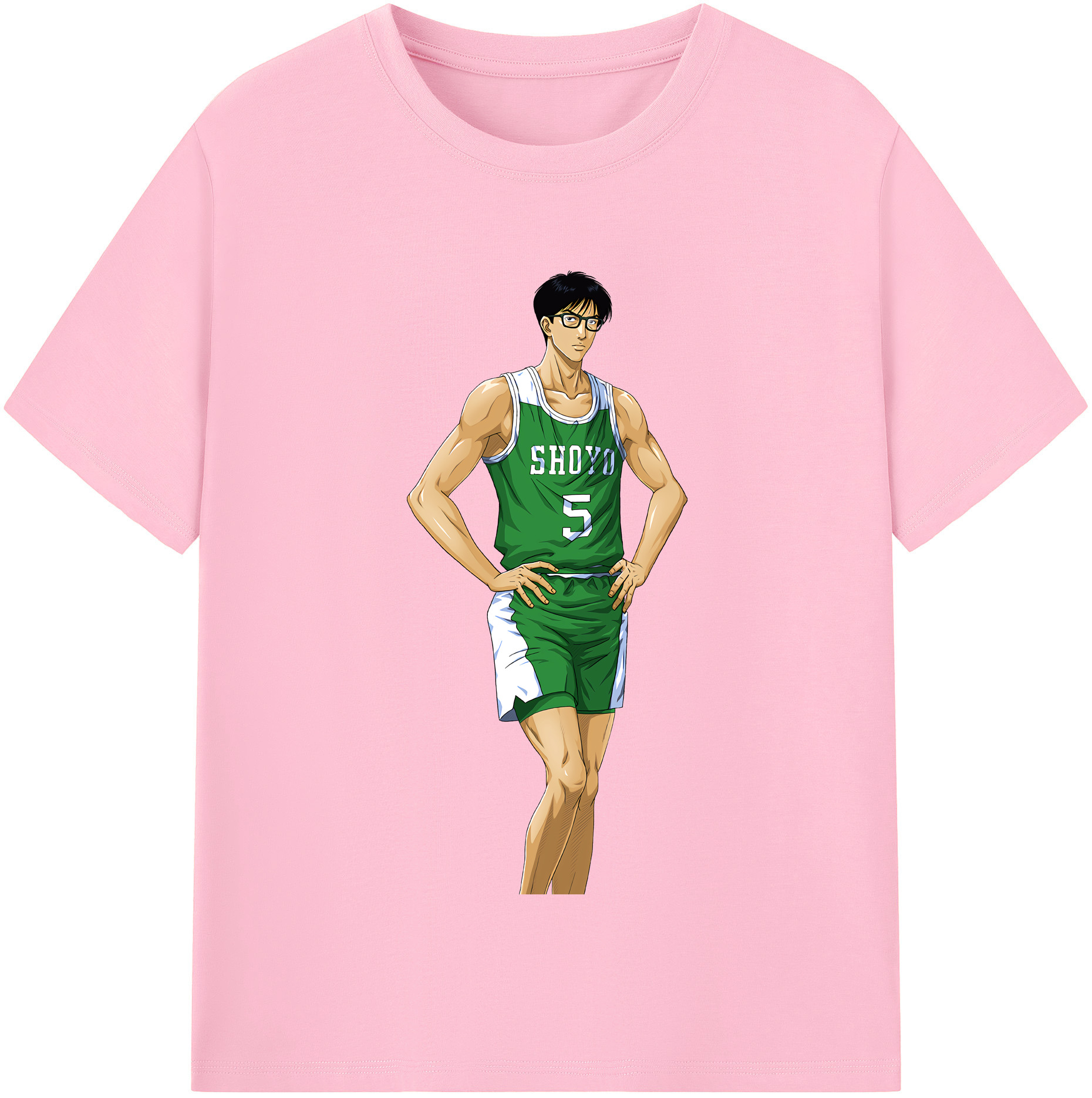 SLAM DUNK／スラムダンク 綿100％半袖Tシャツ（フロントプリント）