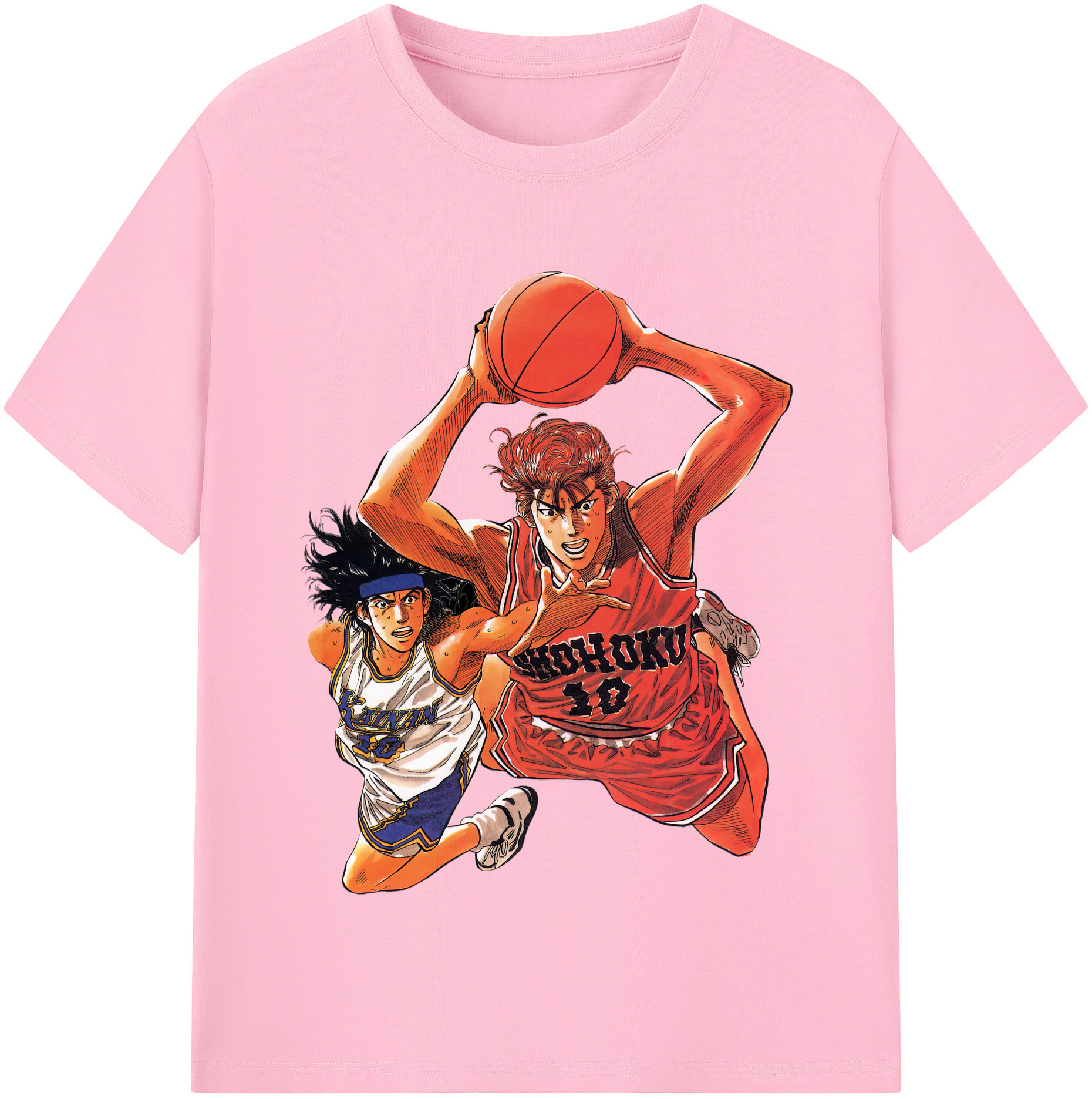 SLAM DUNK／スラムダンク 綿100％半袖Tシャツ（フロントプリント）