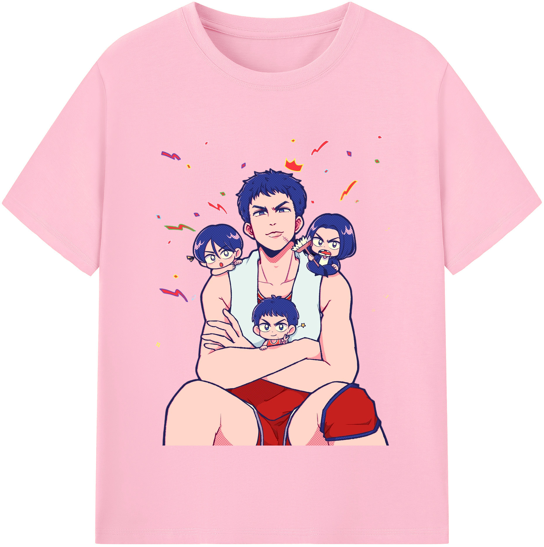SLAM DUNK／スラムダンク 綿100％半袖Tシャツ（フロントプリント）