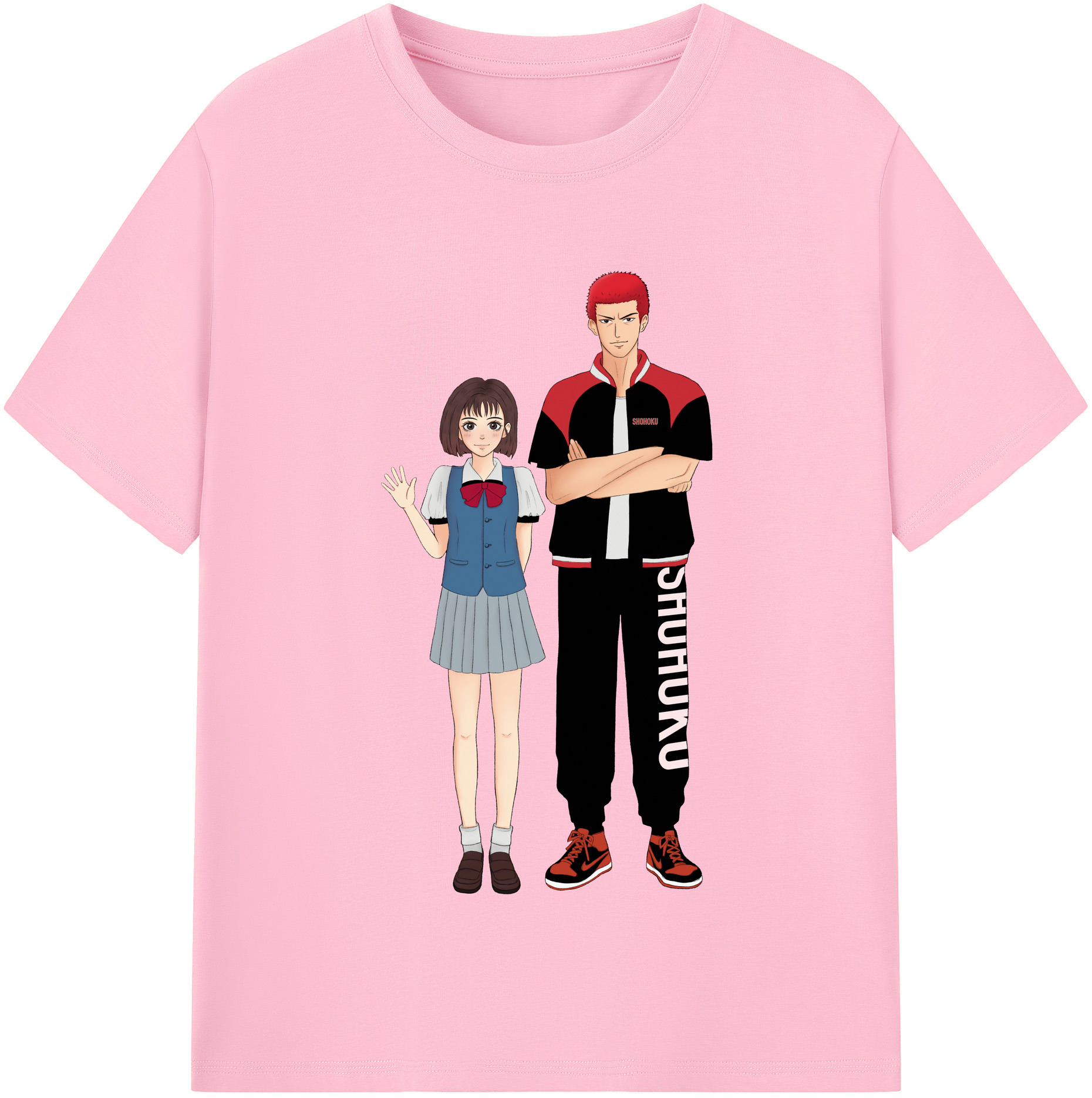 SLAM DUNK／スラムダンク 綿100％半袖Tシャツ（フロントプリント）
