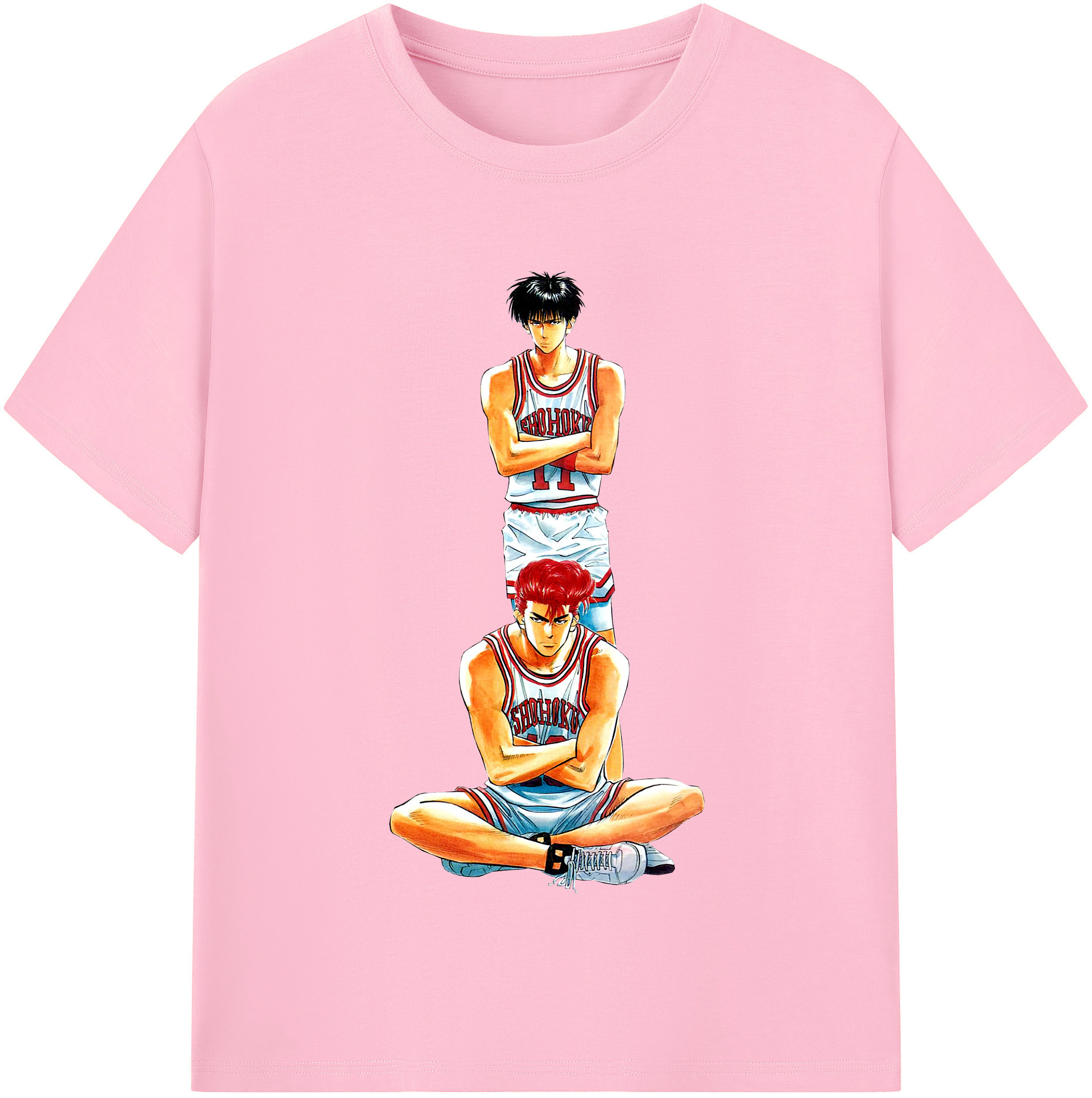 SLAM DUNK／スラムダンク 綿100％半袖Tシャツ（フロントプリント）