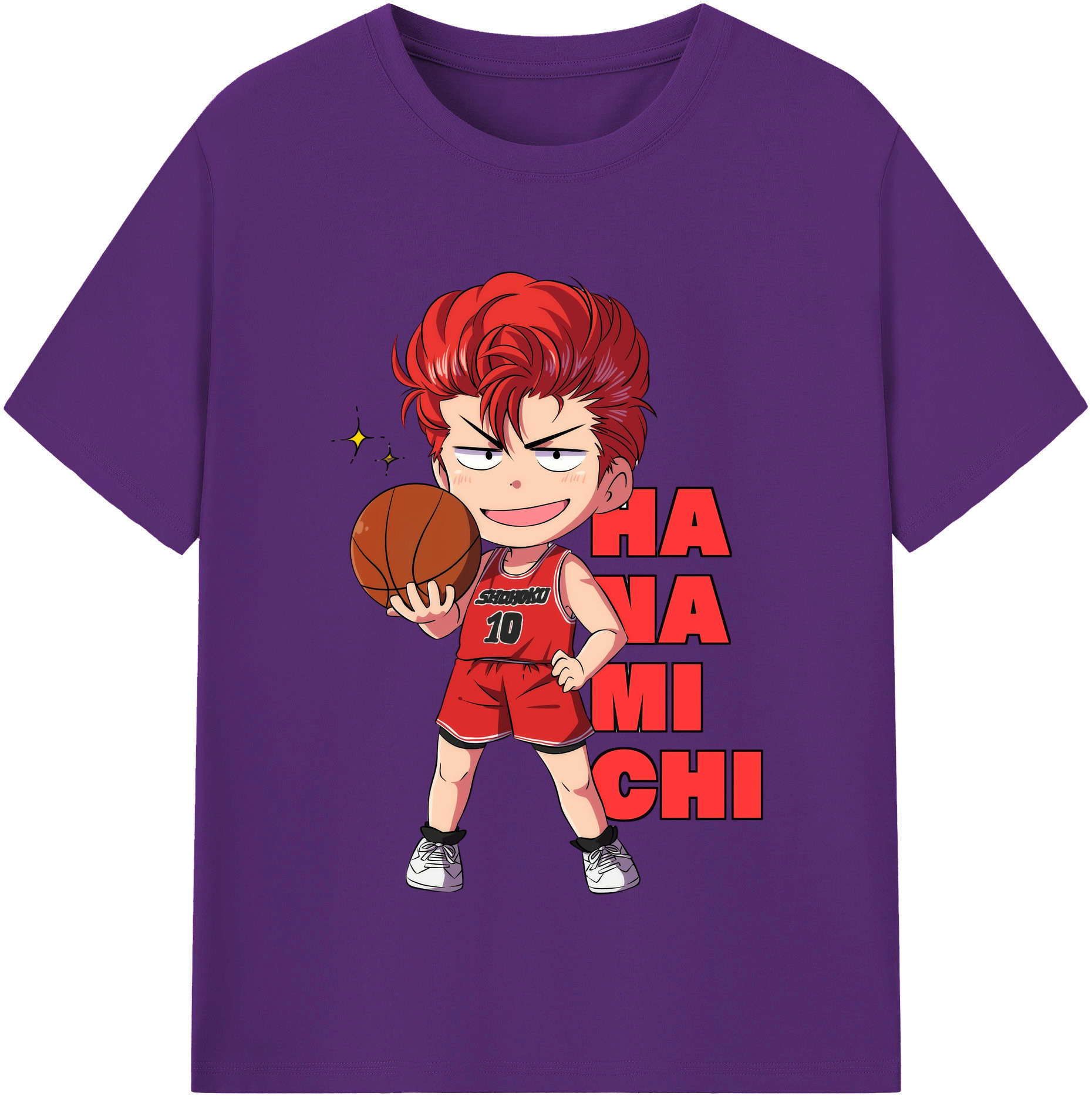 SLAM DUNK／スラムダンク 綿100％半袖Tシャツ（フロントプリント）
