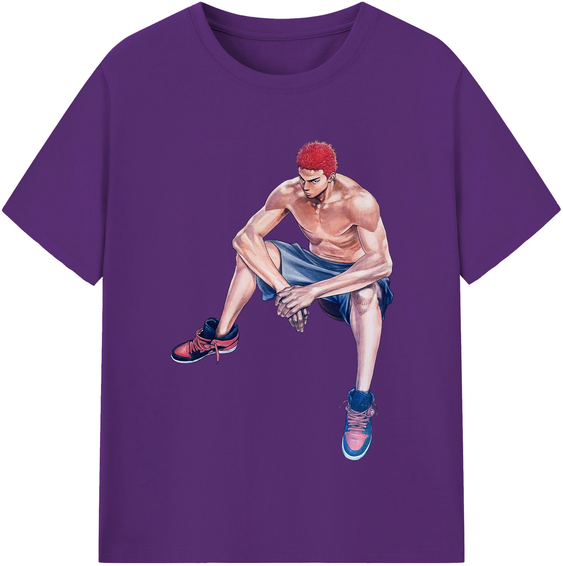 SLAM DUNK／スラムダンク 綿100％半袖Tシャツ（フロントプリント）