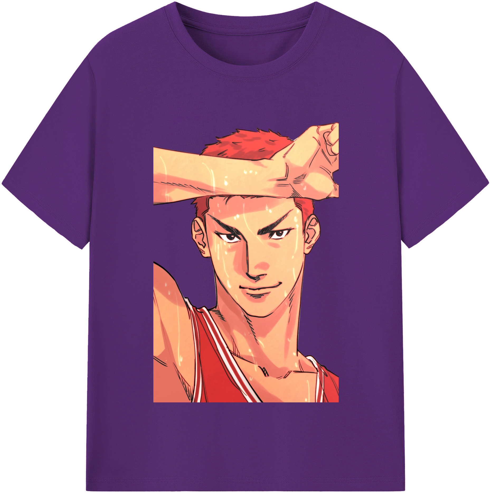 SLAM DUNK／スラムダンク 綿100％半袖Tシャツ（フロントプリント）