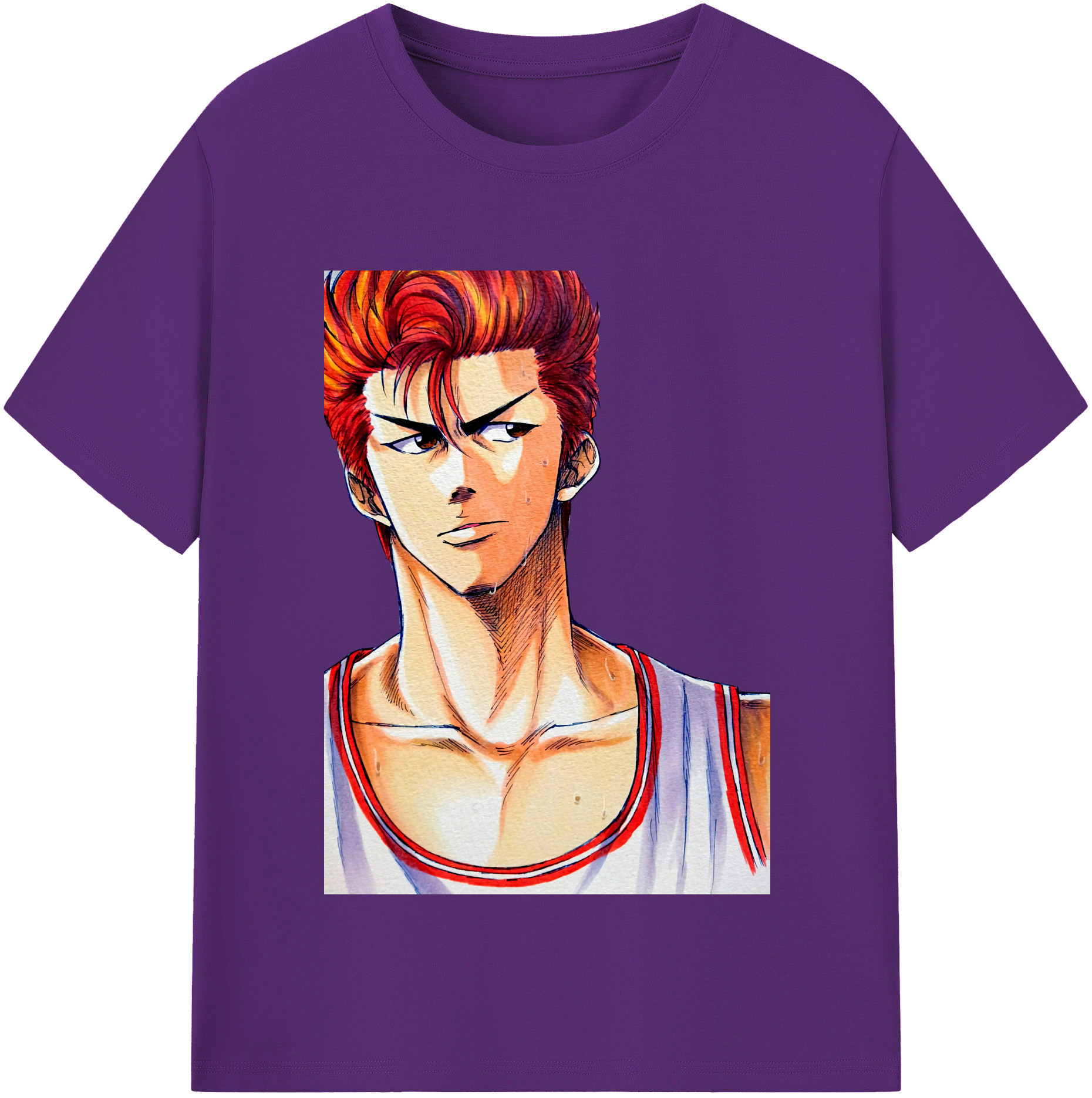 SLAM DUNK／スラムダンク 綿100％半袖Tシャツ（フロントプリント）