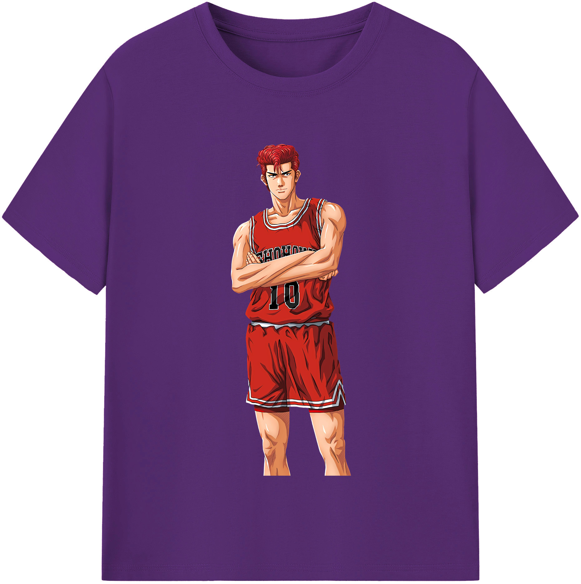 SLAM DUNK／スラムダンク 綿100％半袖Tシャツ（フロントプリント）