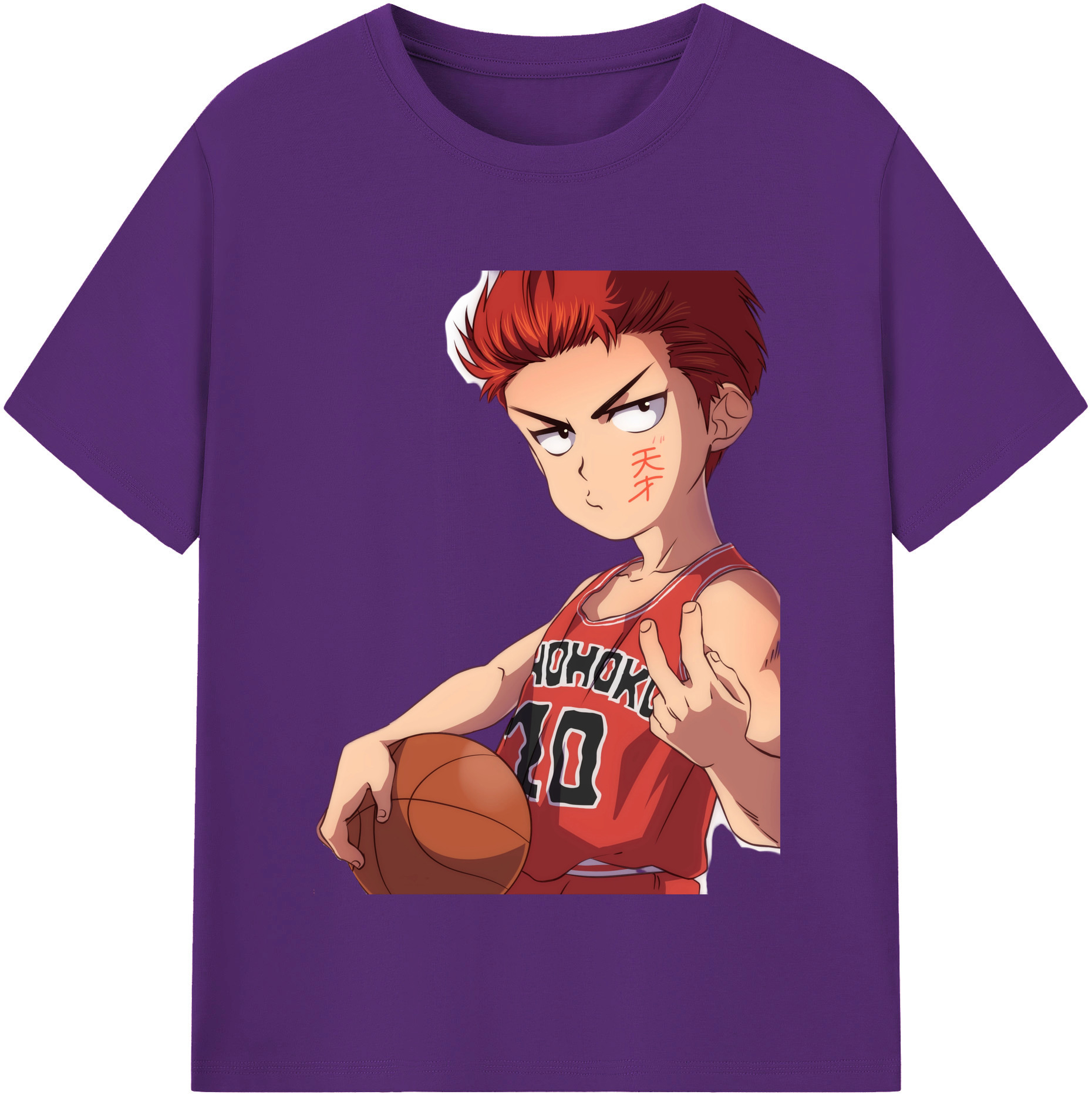 SLAM DUNK／スラムダンク 綿100％半袖Tシャツ（フロントプリント）
