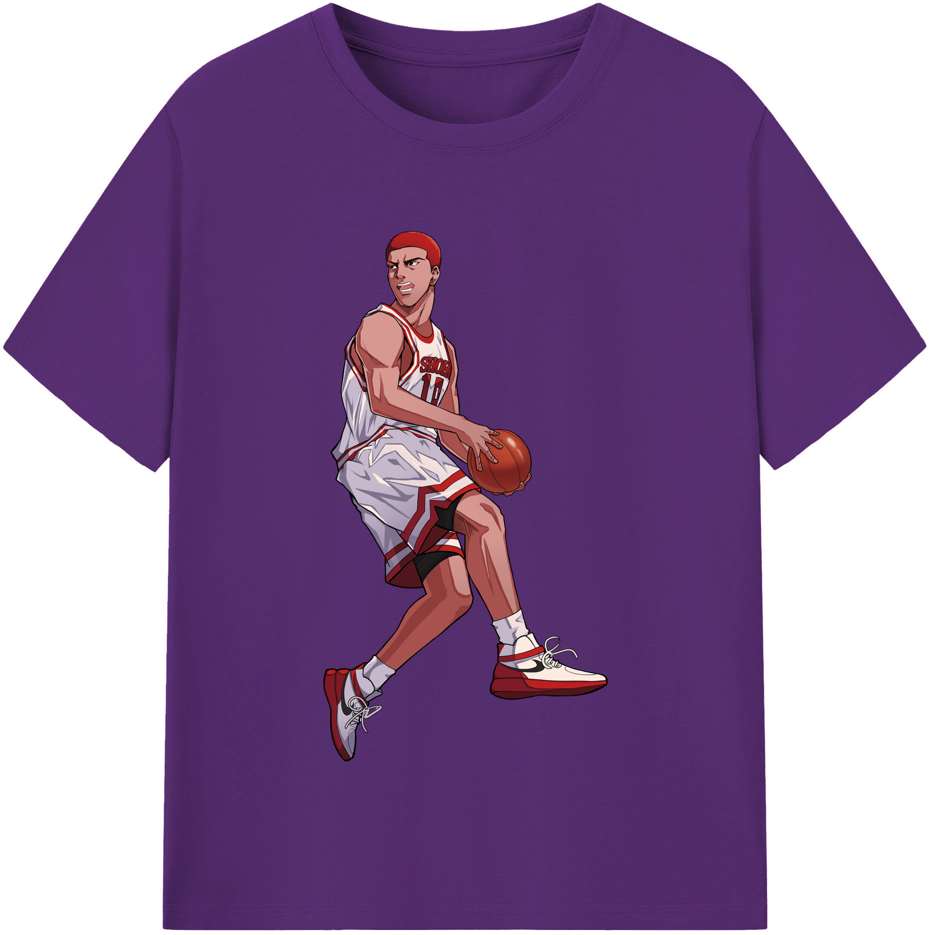 SLAM DUNK／スラムダンク 綿100％半袖Tシャツ（フロントプリント）