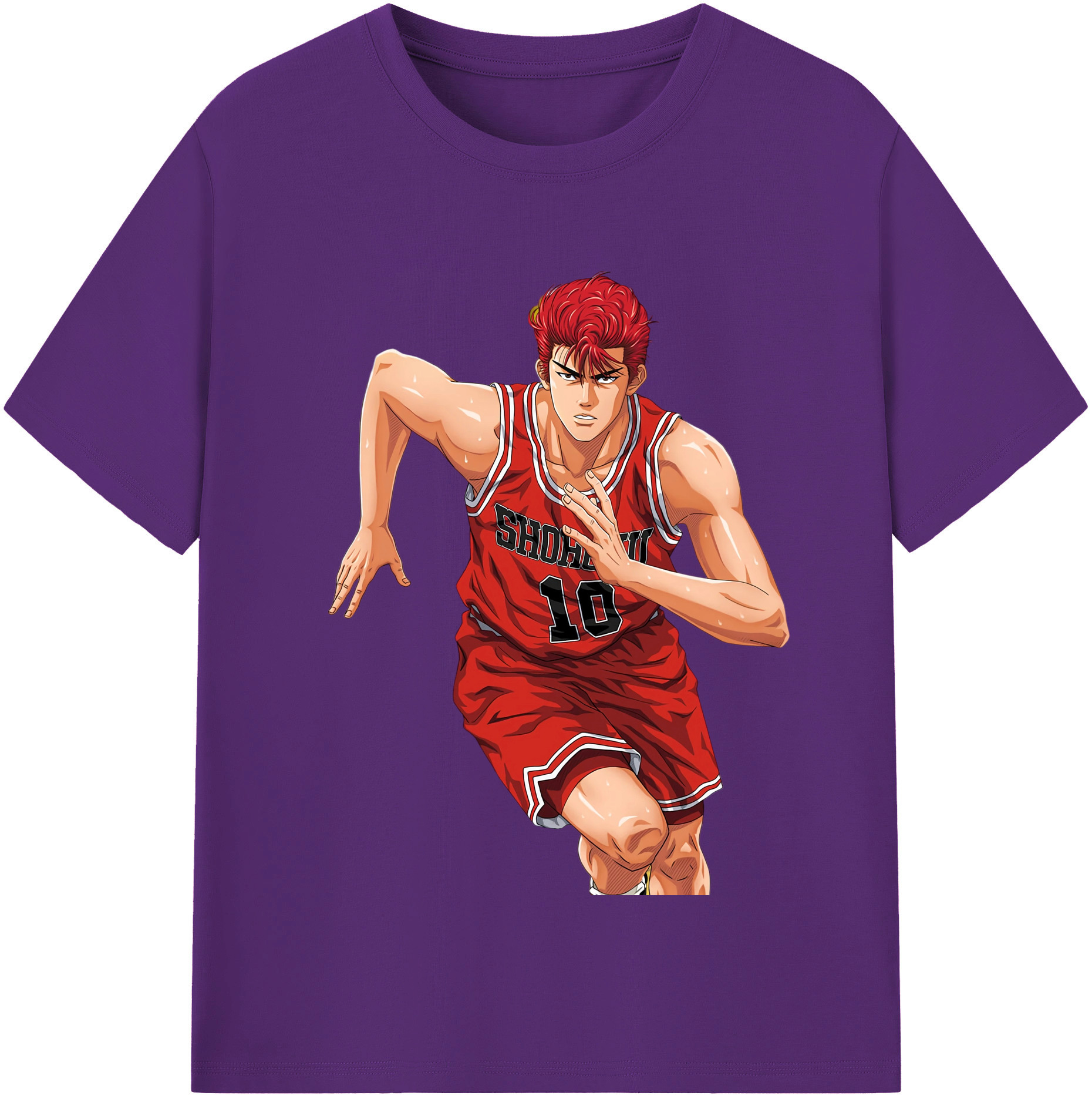 SLAM DUNK／スラムダンク 綿100％半袖Tシャツ（フロントプリント）