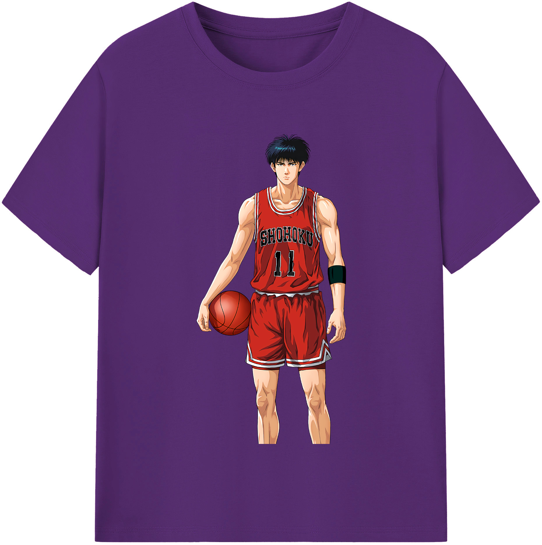 SLAM DUNK／スラムダンク 綿100％半袖Tシャツ（フロントプリント）